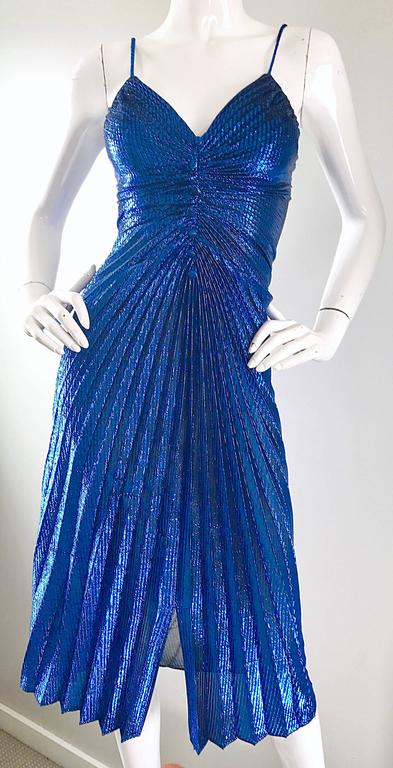 70s metallic dress