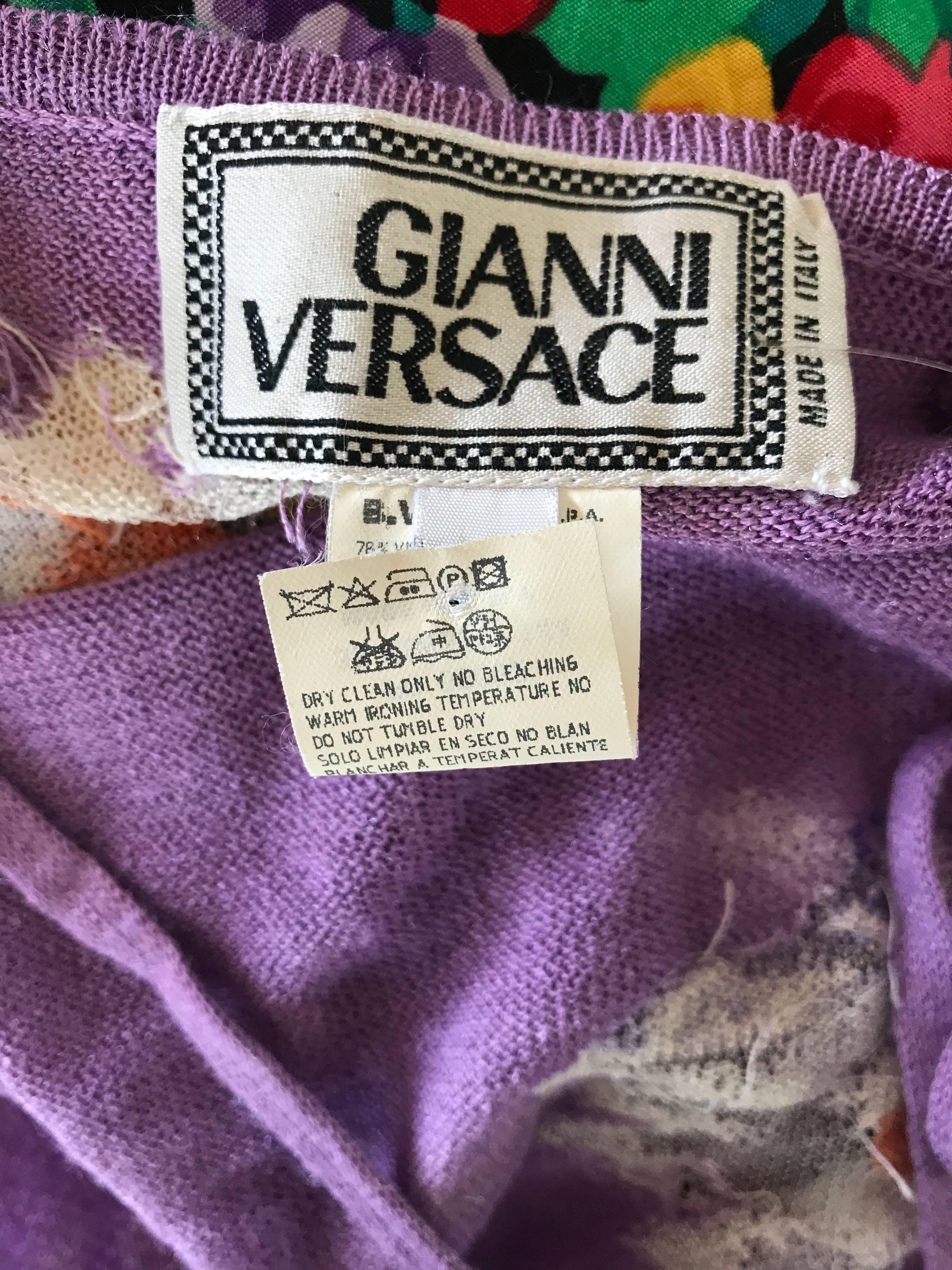 Vintage Gianni Versace Spring 1992 Hand Woven Purple 3-D Ombre Halter 1990s Top 6