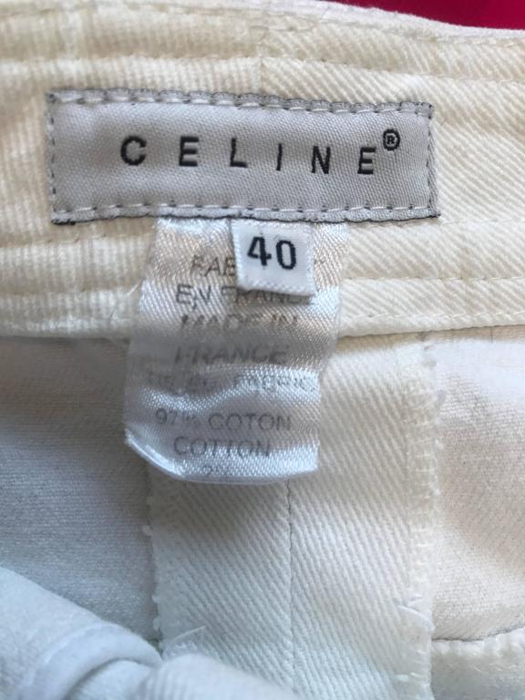 1990s Celine White Denim Blue Jean Vintage 90s Mini Skirt Size 40 For ...
