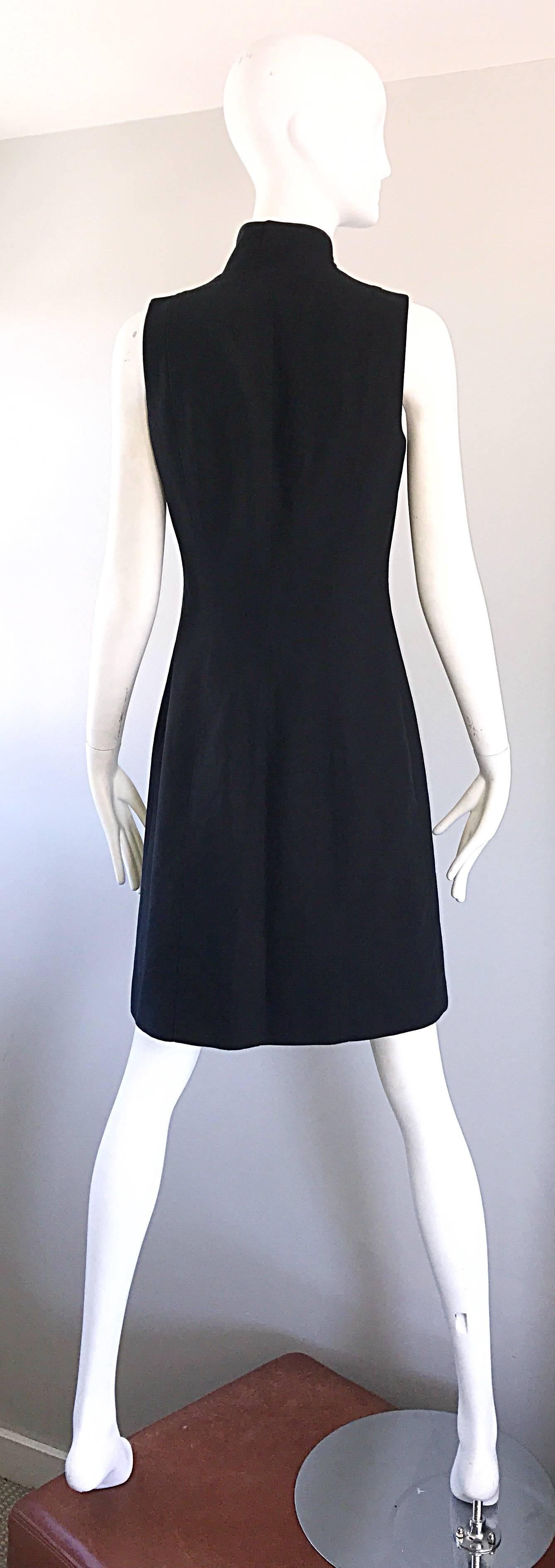 Brand New Michael Kors Collection Black Size 4 ' Zipper ' Sheath Dress NWT 1