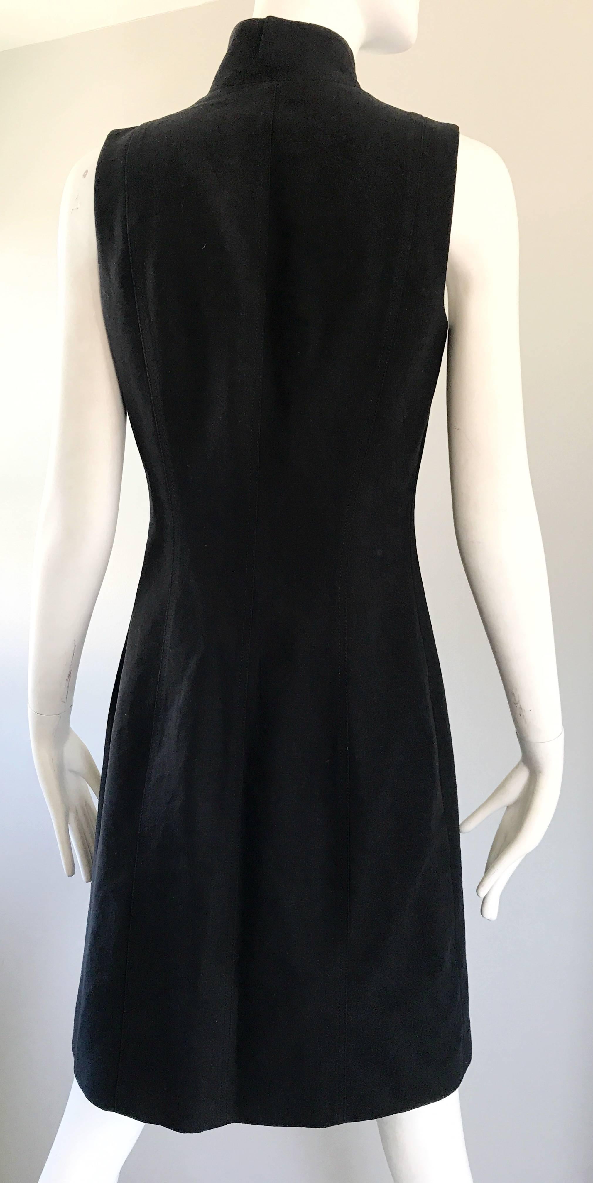 Brand New Michael Kors Collection Black Size 4 ' Zipper ' Sheath Dress NWT 4