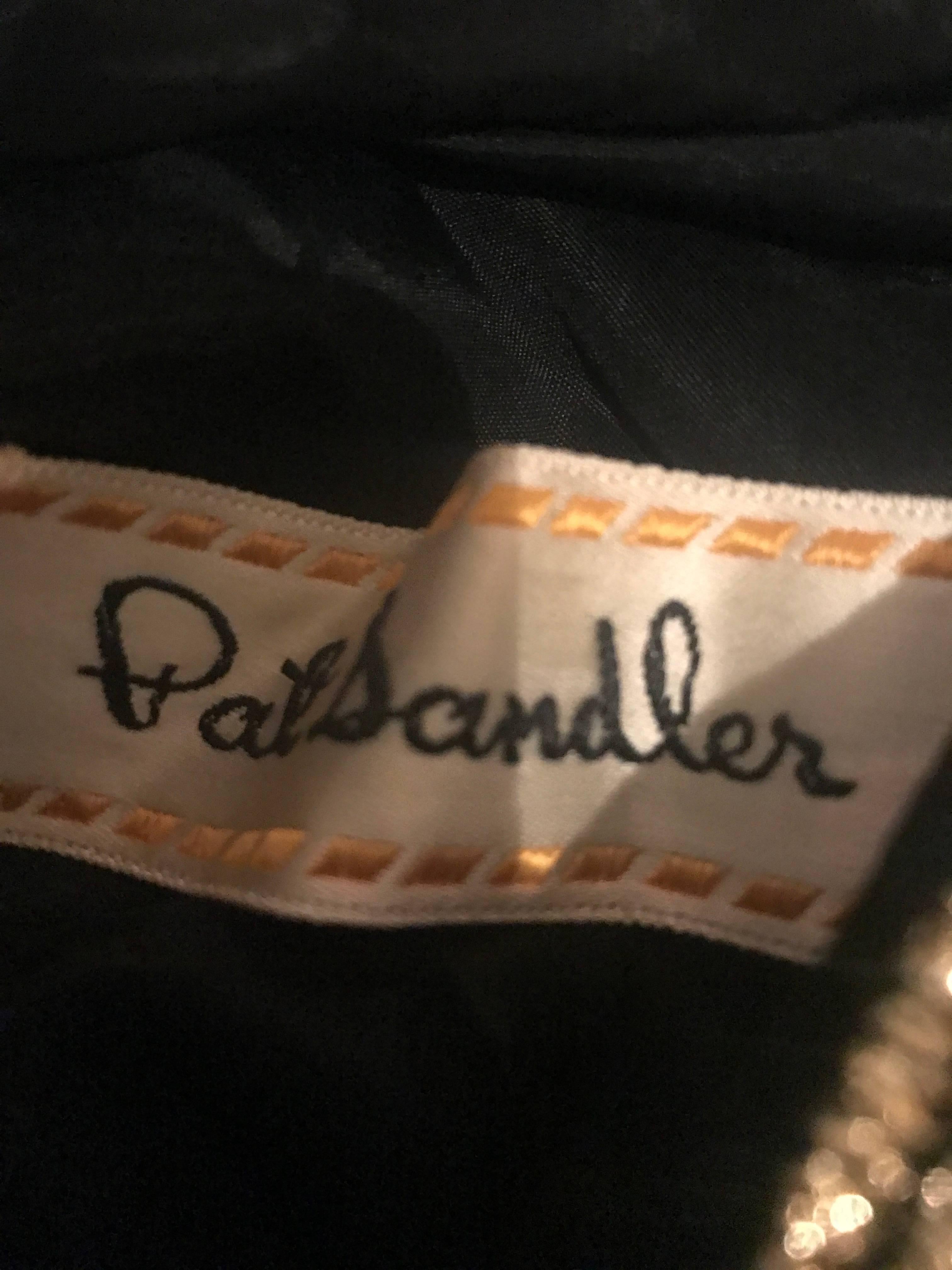 Amazing 1960s Pat Sandler Long Sleeve Paisley Gold Sequin Vintage 60s Maxi Dress 4