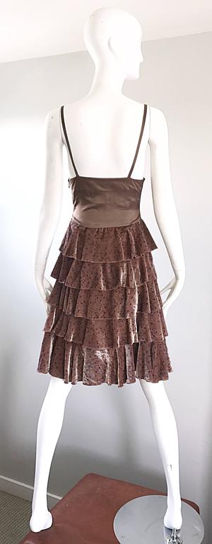 Marc Jacobs Runway 1920s Flapper Style Taupe Size 2 Tiered Polka Dot ...