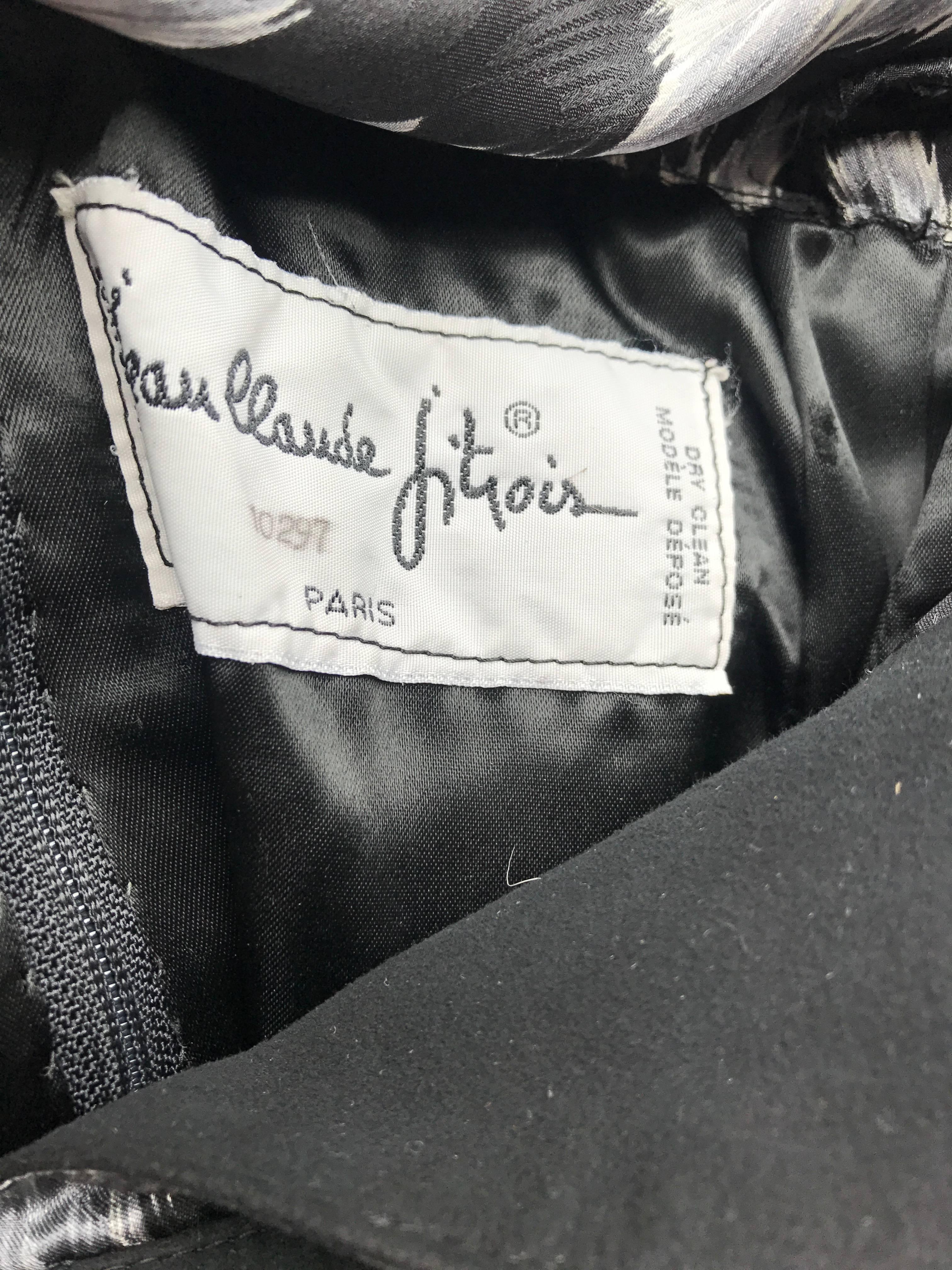 90s Jean Claude Jitrois Black and White Leopard Print Leather + Silk Mini Dress For Sale 5