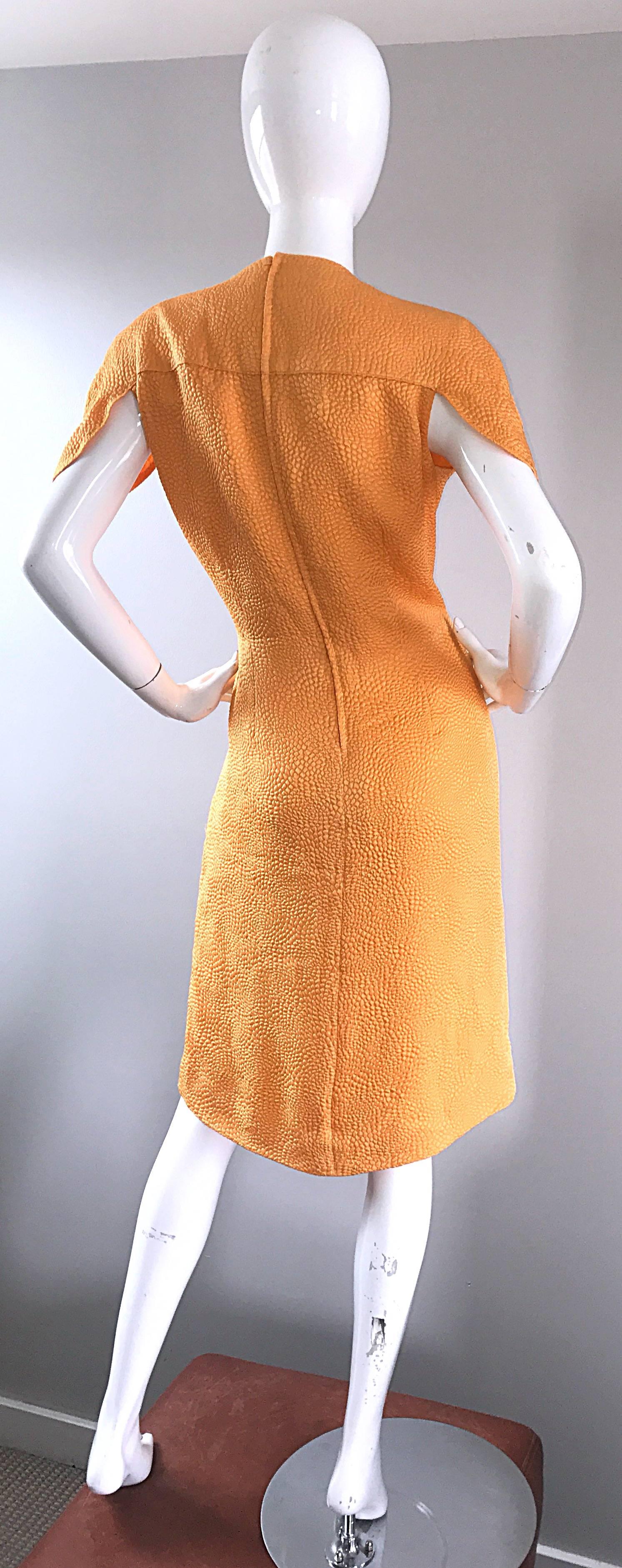 Robe en soie Neiman Marcus Marigold vintage Ripetta Roma taille 14, 4 200 $, neuve avec étiquette, années 1990 Pour femmes en vente