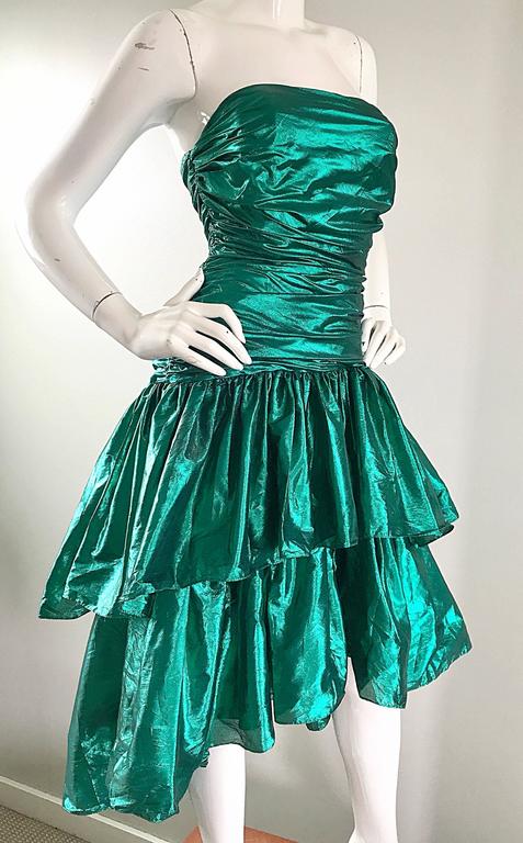 slim fit dress slacks 80s Oleg Cassini Black Tie Green Sequinned Party Dress, Size S – Antiquaire  Boutique