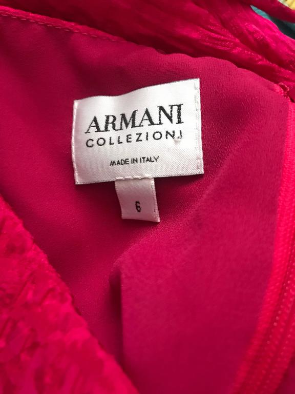 1990s Giorgio Armani Size 6 Raspberry Pink Fuchsia Vintage Silk Slip ...