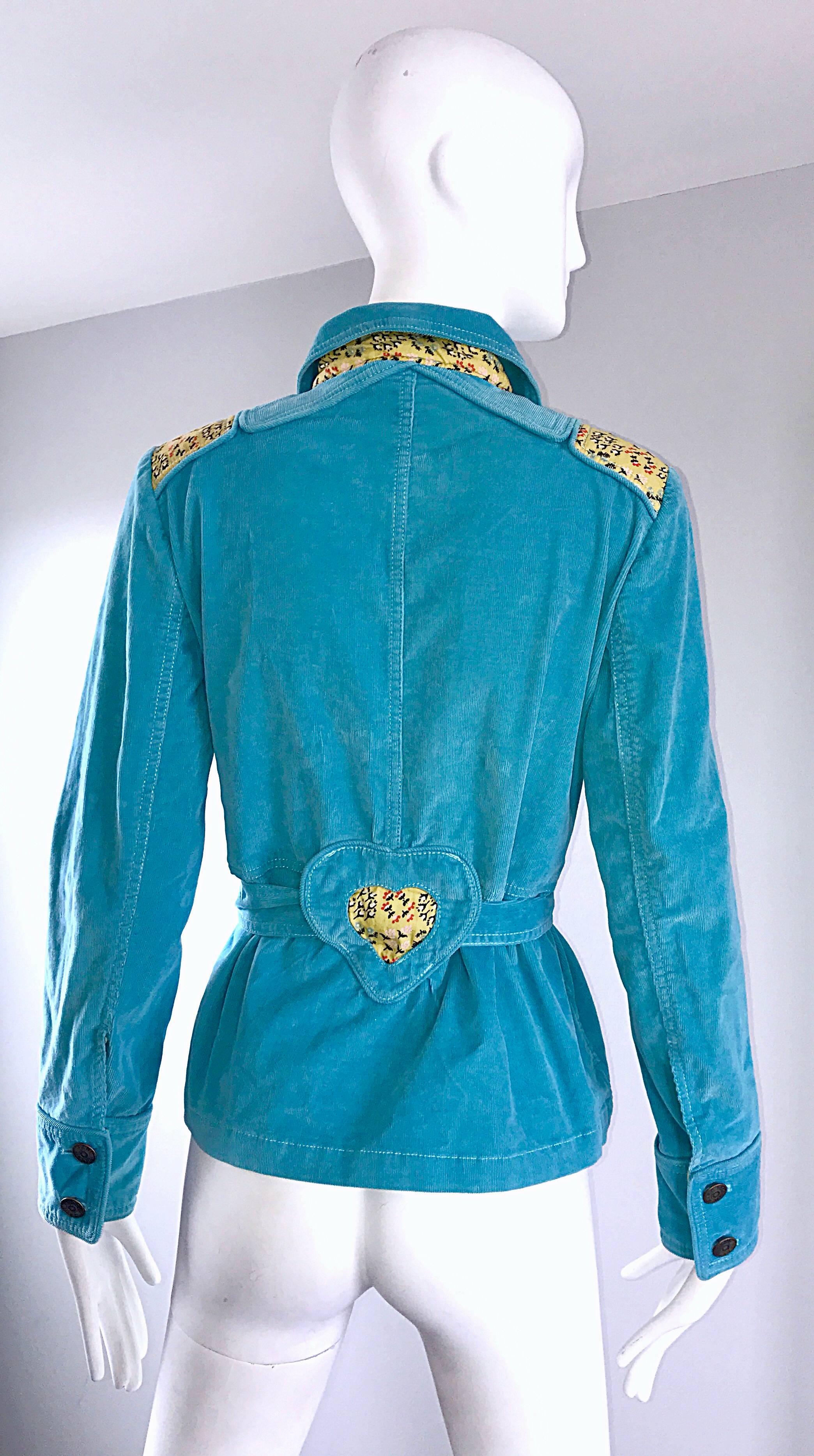 turquoise corduroy jacket