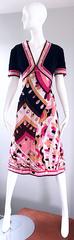 Vintage Emilio Pucci 1960s Signature Kaleidoscope Print 60s Velvet A Line Dress