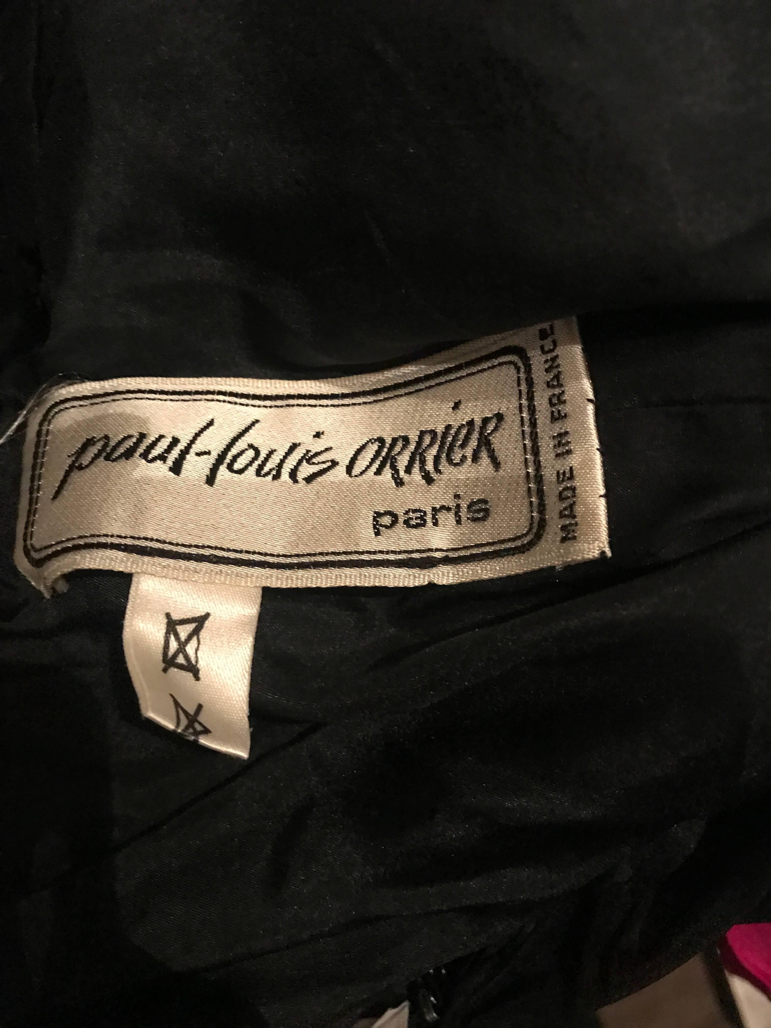 I980s Vintage Paul Louis Orrier Couture Avant Garde Taffeta 80s Cocktail Dress For Sale 5
