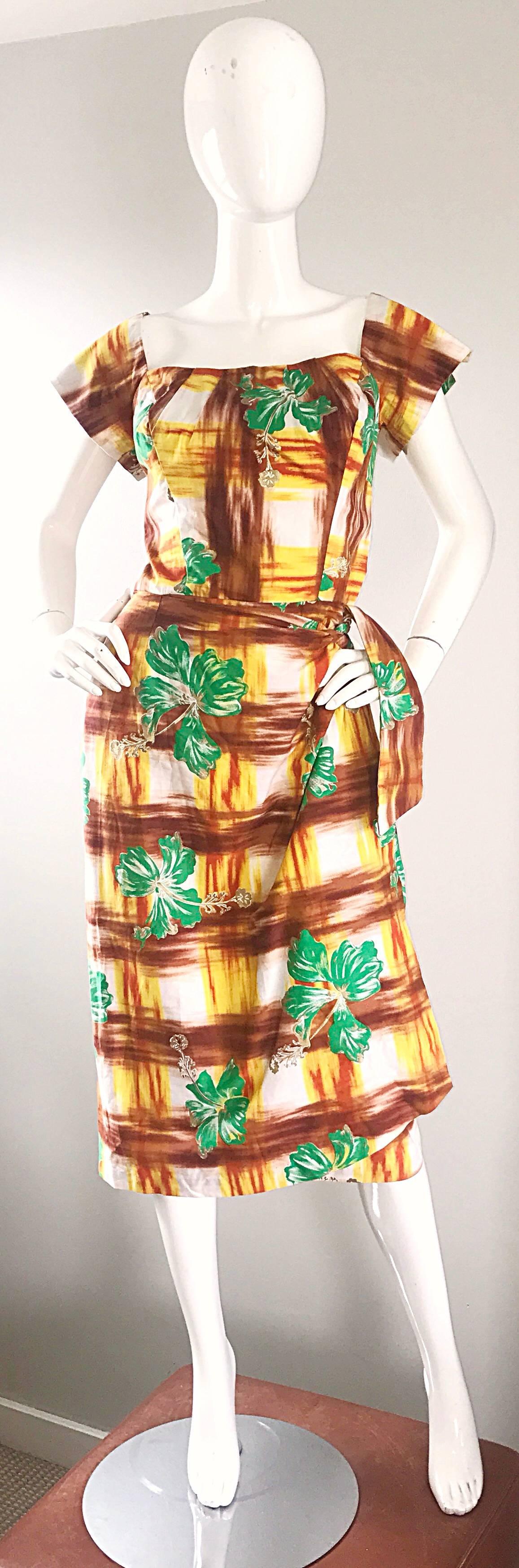 hawaiian wrap dress