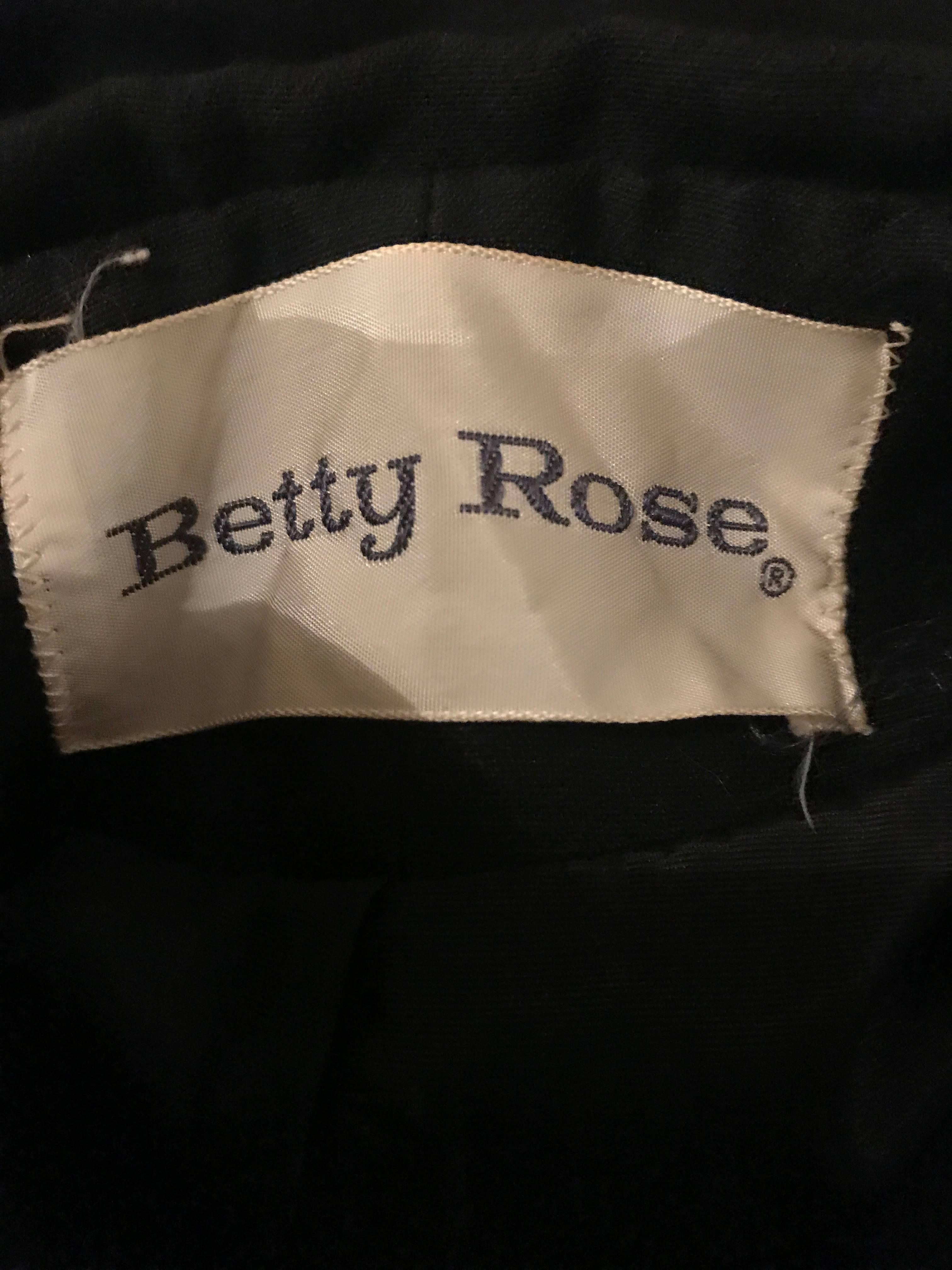 1950s Betty Rose Black 3/4 Sleeves 50s Vintage Trapeze Swing Opera Jacket For Sale 3