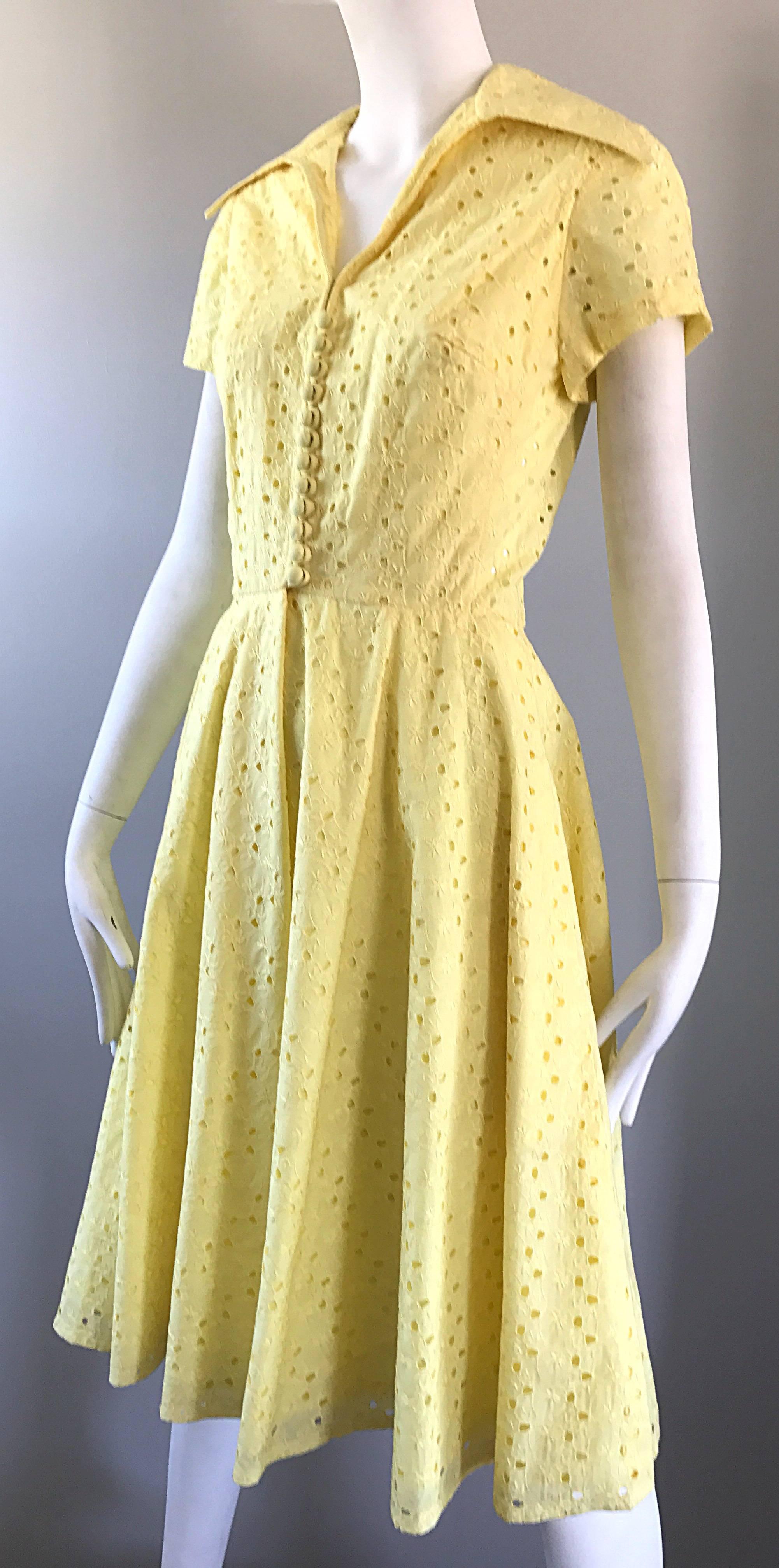 1950s yellow dress