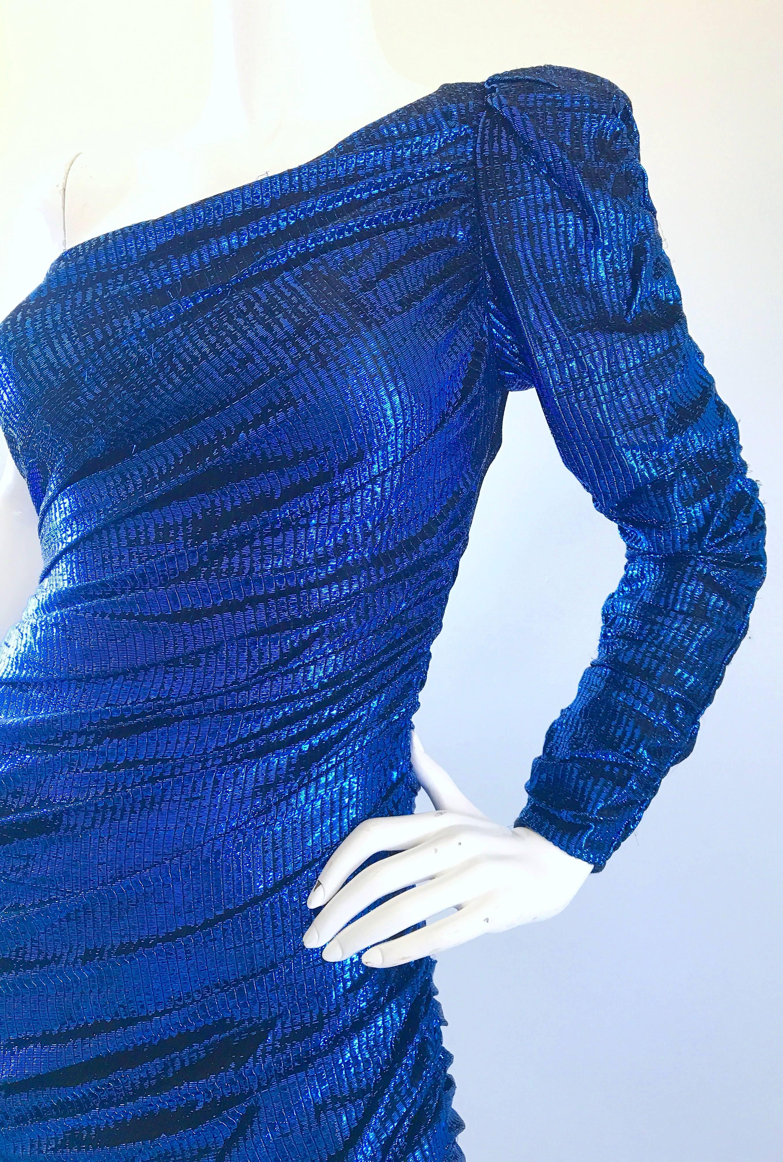 blue disco dress