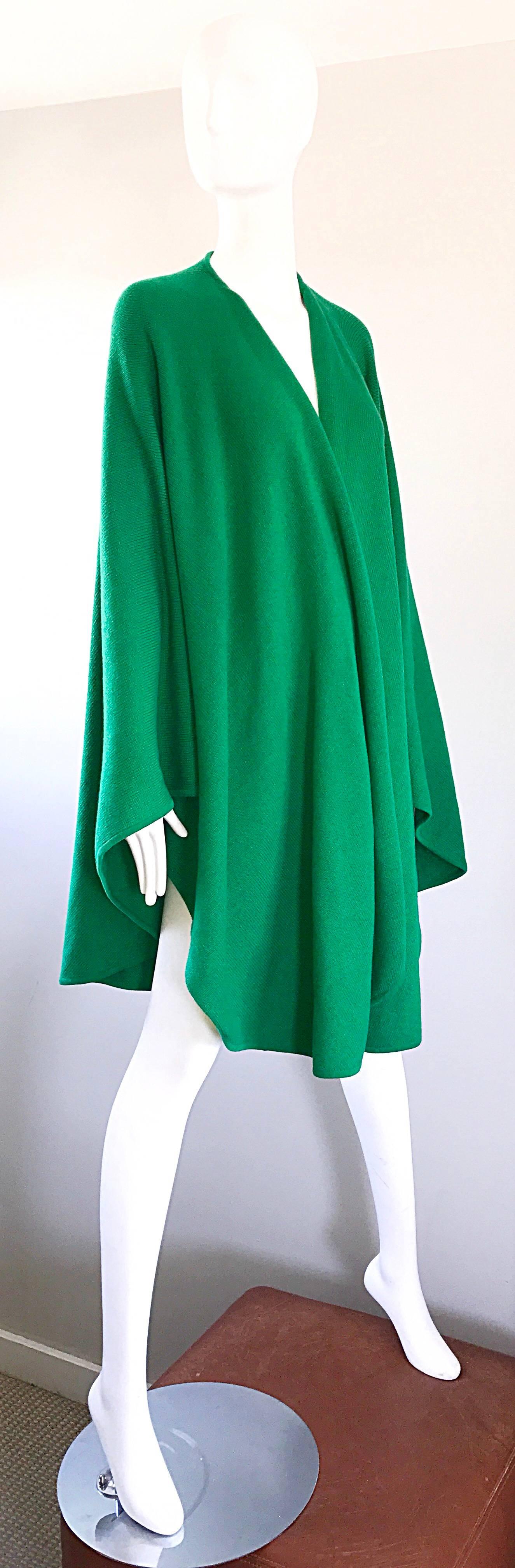 kelly green poncho