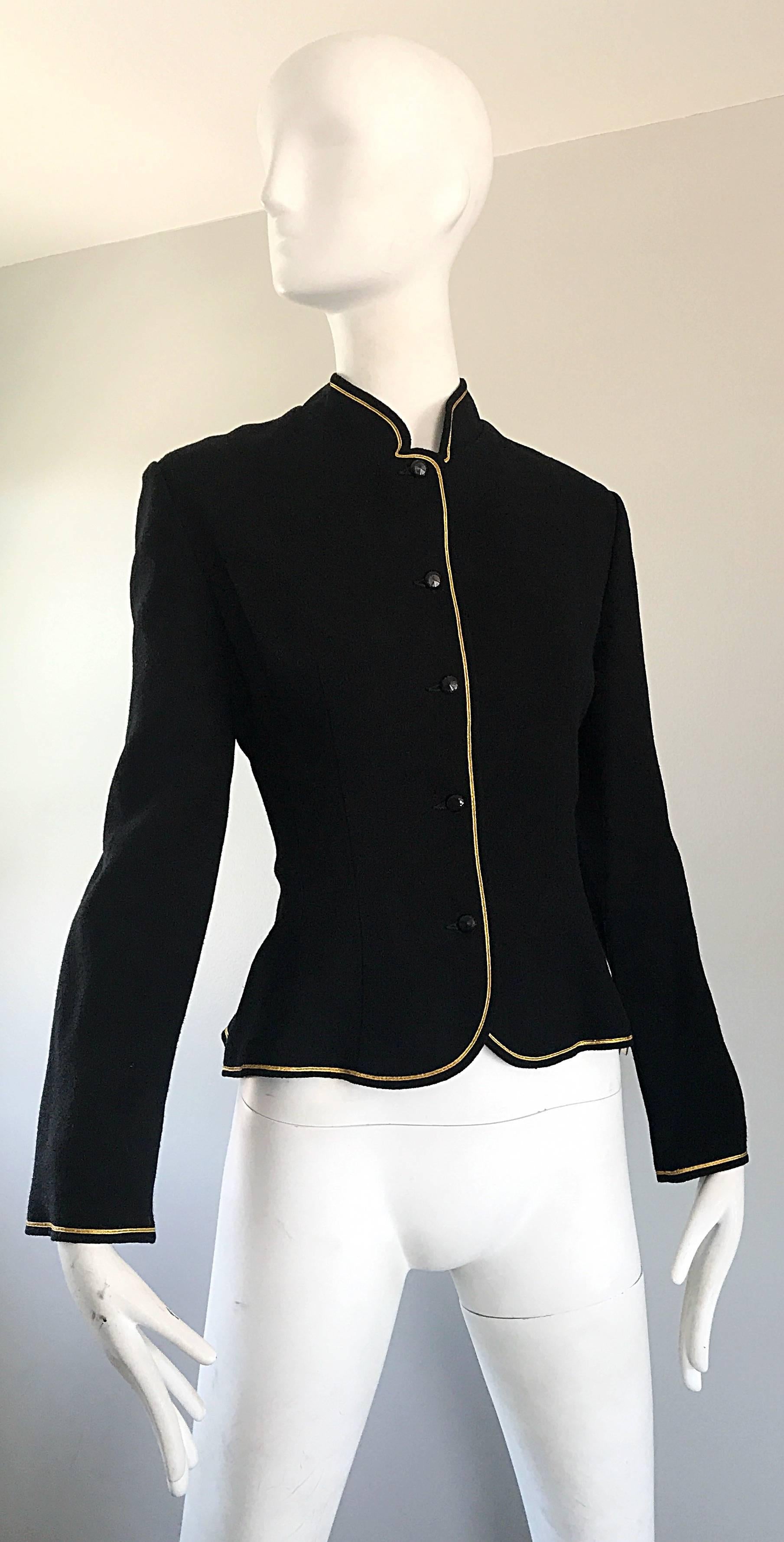 black and gold military jacket