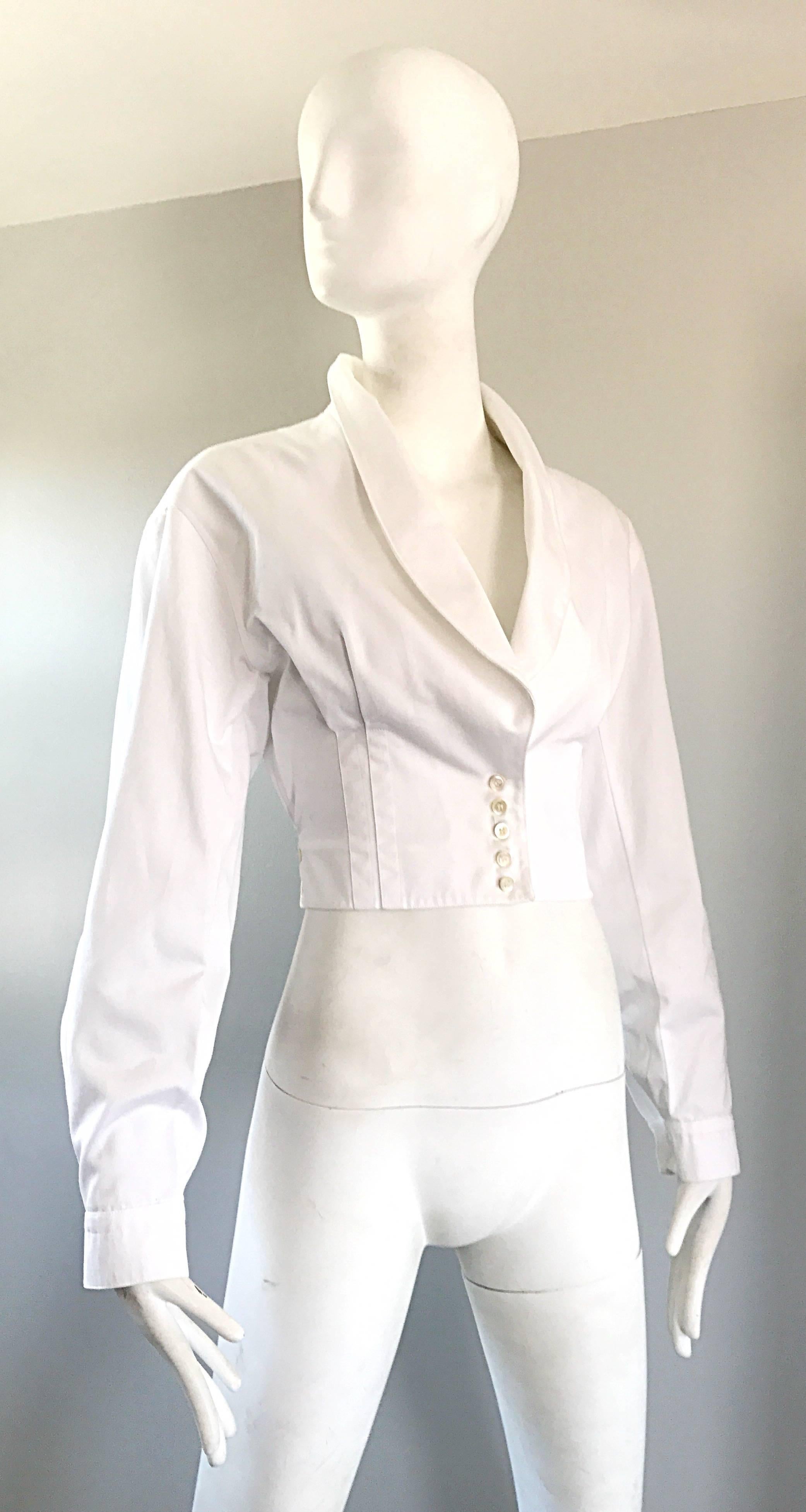 white corset jacket