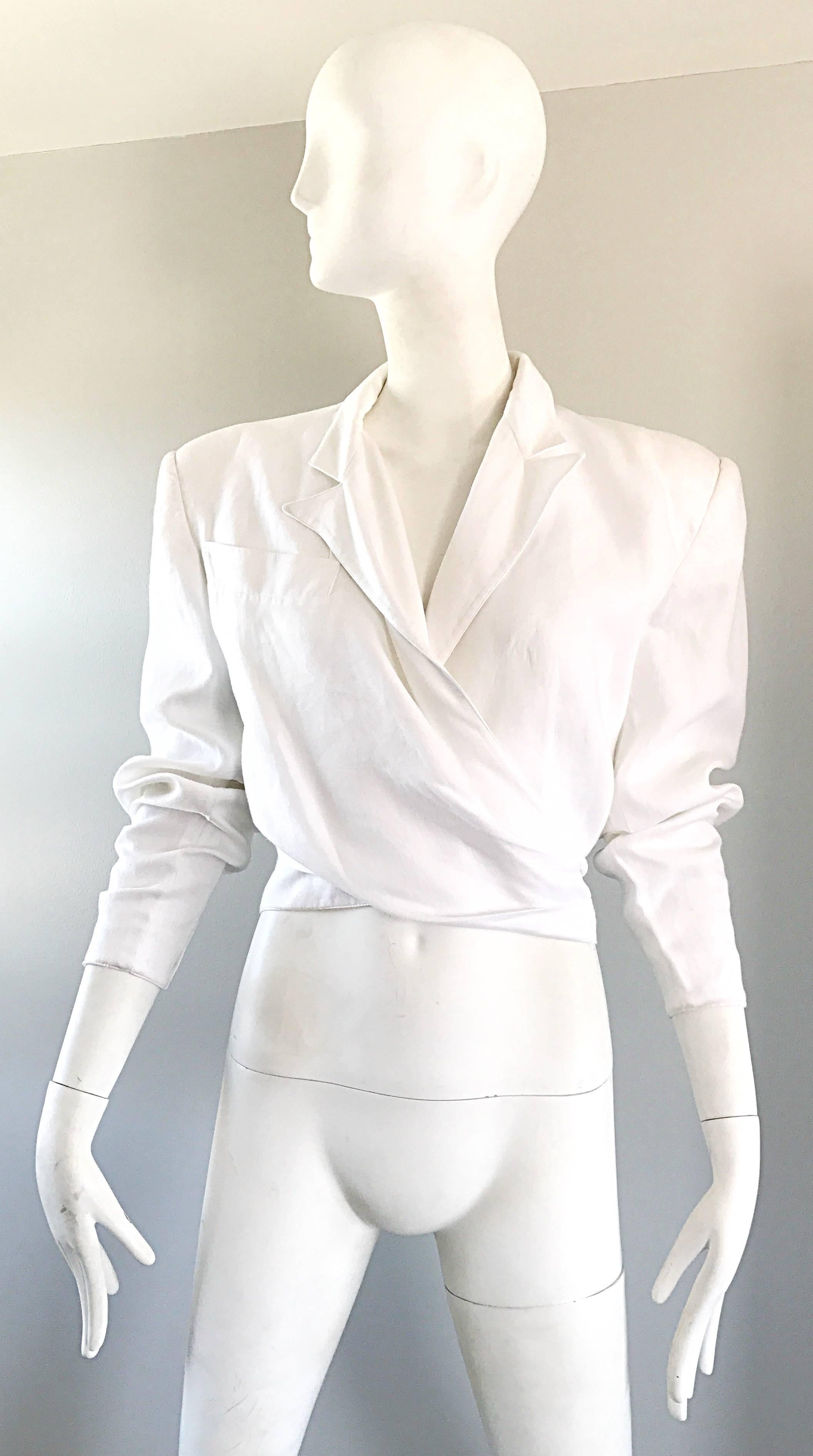 white wrap jacket