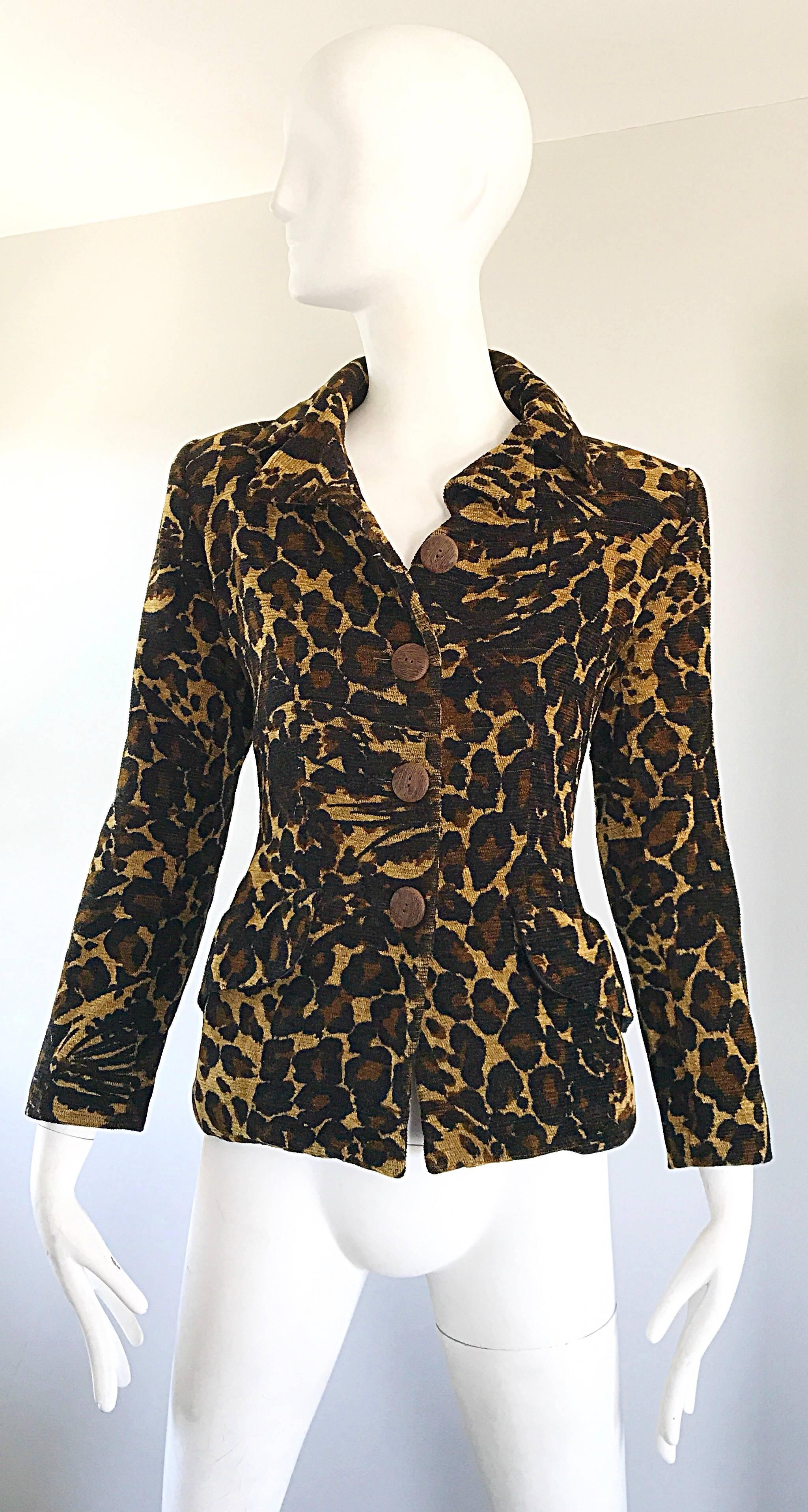 saint laurent leopard jacket