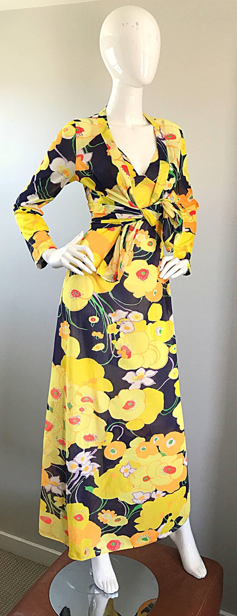 1970s Christian Dior Cotton Maxi Dress main image 1
