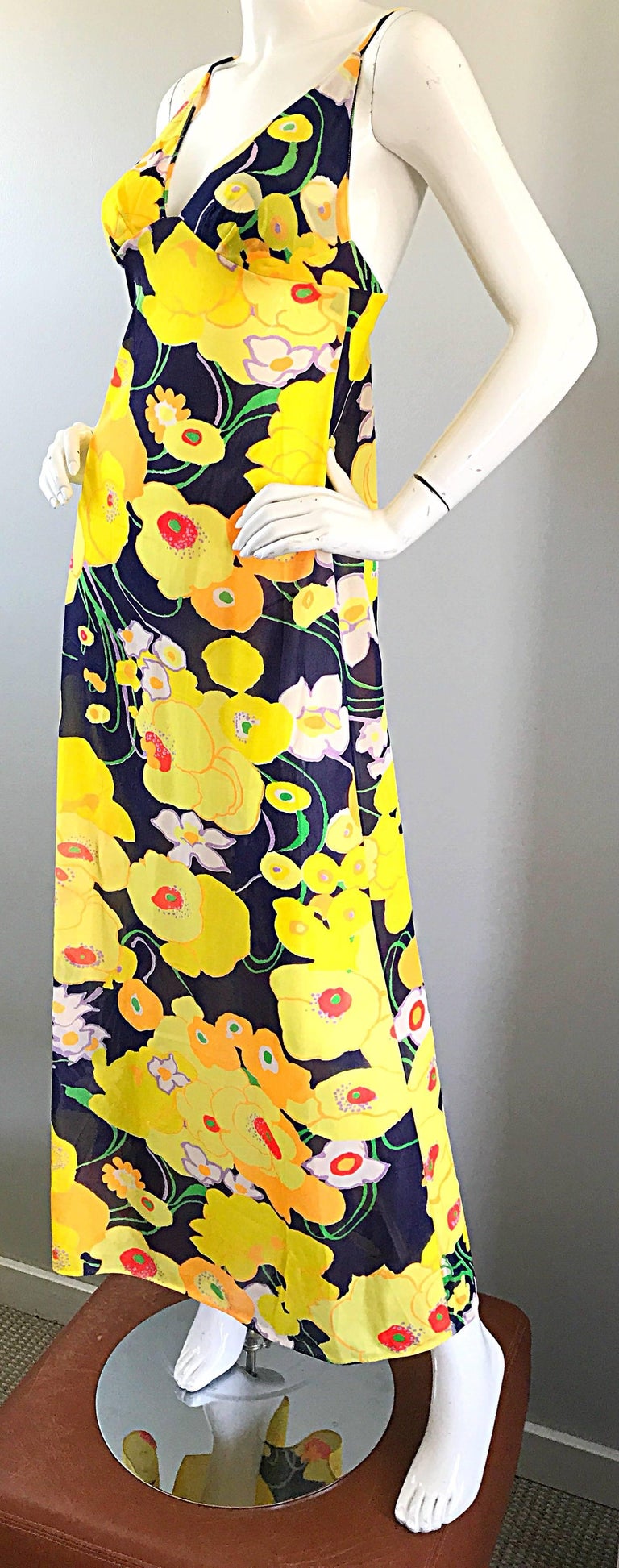 1970s Christian Dior Cotton Maxi Dress