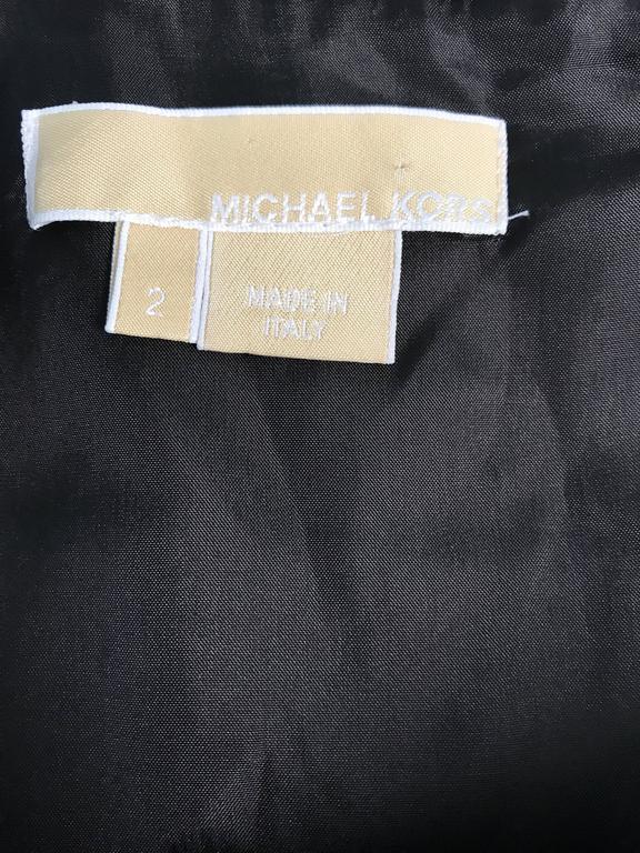 1990s Michael Kors Collection Size 2 Black Silk Shantung Strapless ...