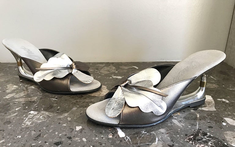 Alexander McQueen Lädersandaler Med Skulpterad Klack Rosa SE
