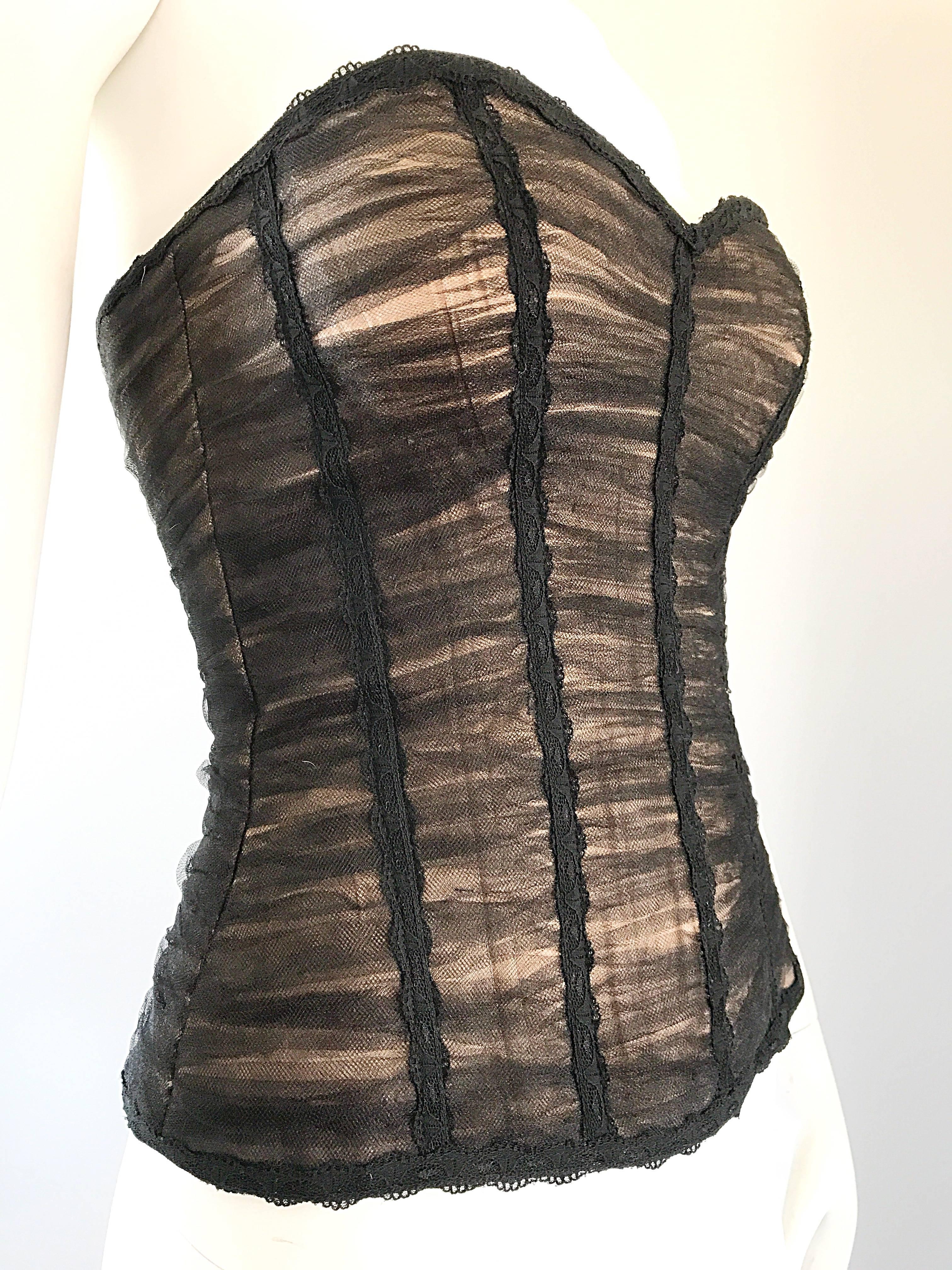 black and nude corset