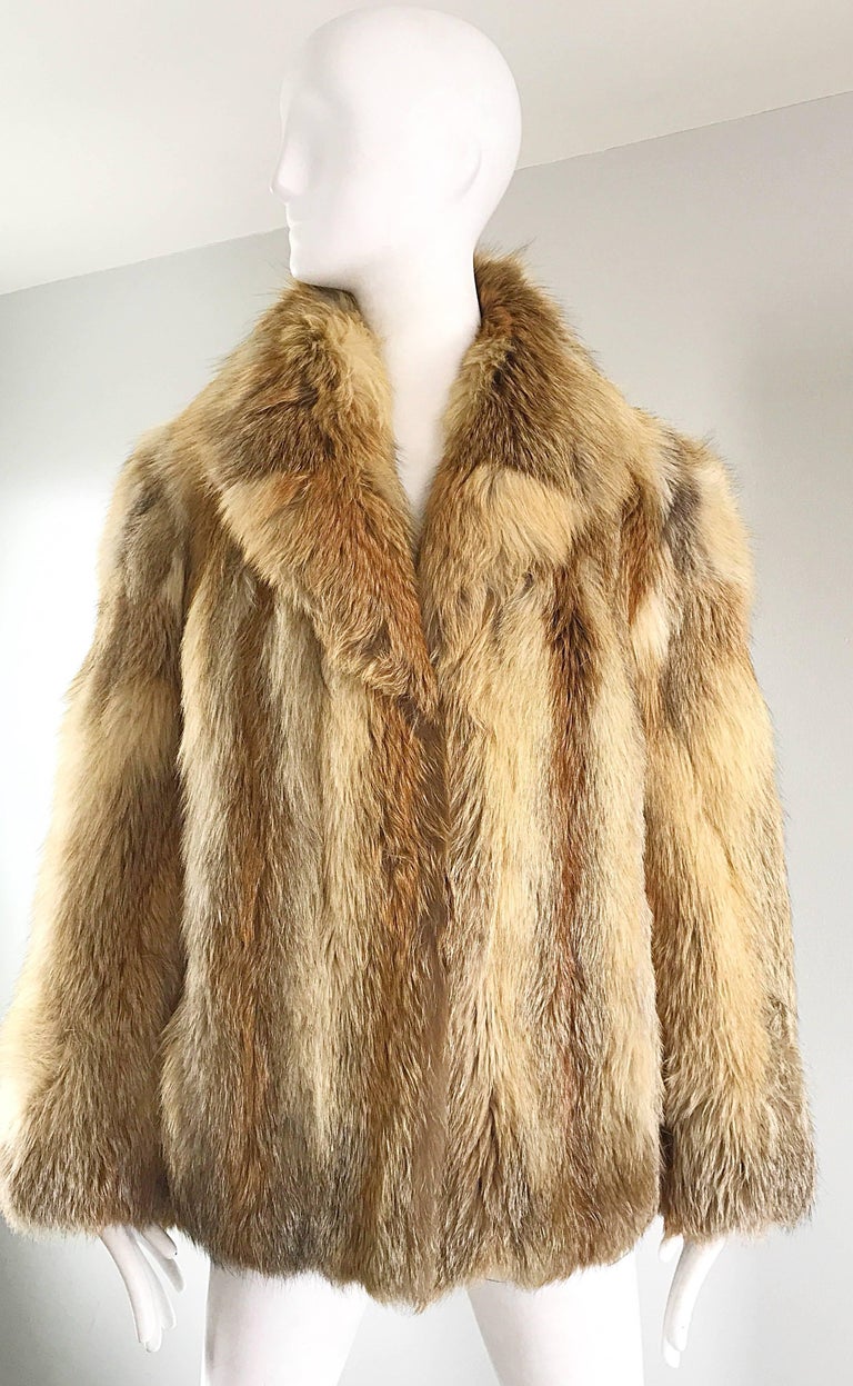 Gorgeous Vintage Red Fox Fur Jacket Excellent Condition, 1950s For ...