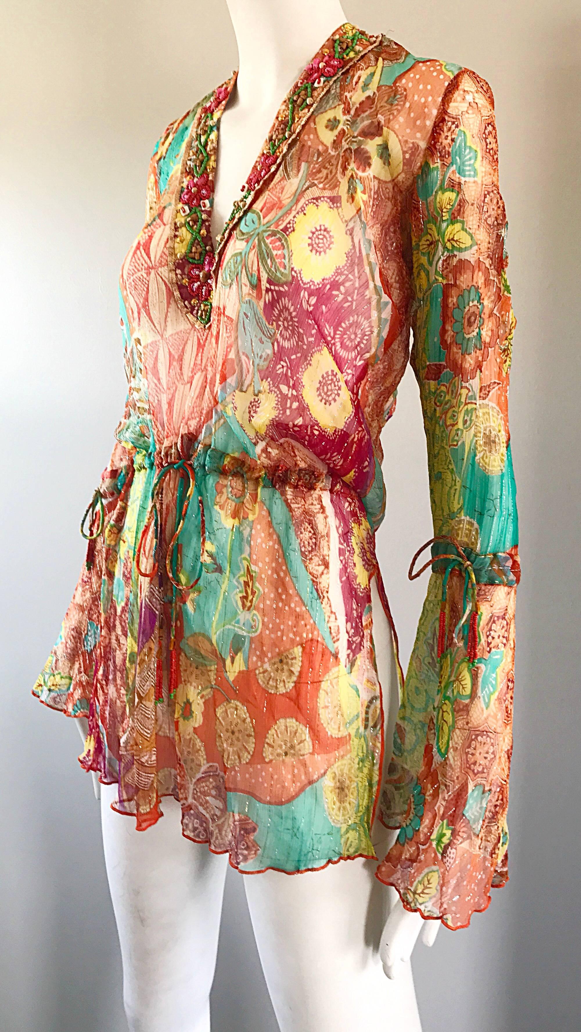 colorful tunic tops