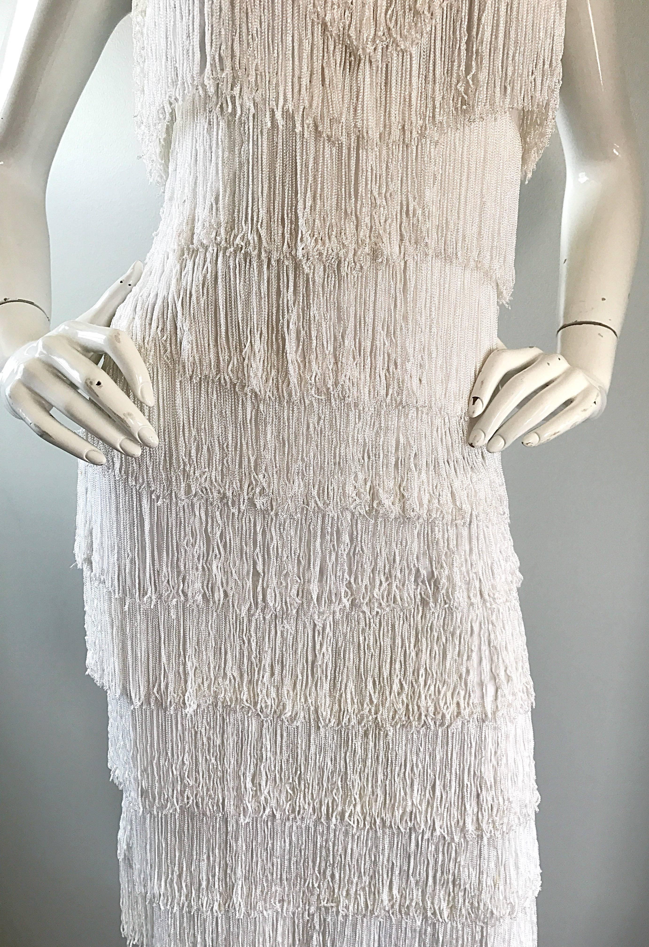 white 1920s dress