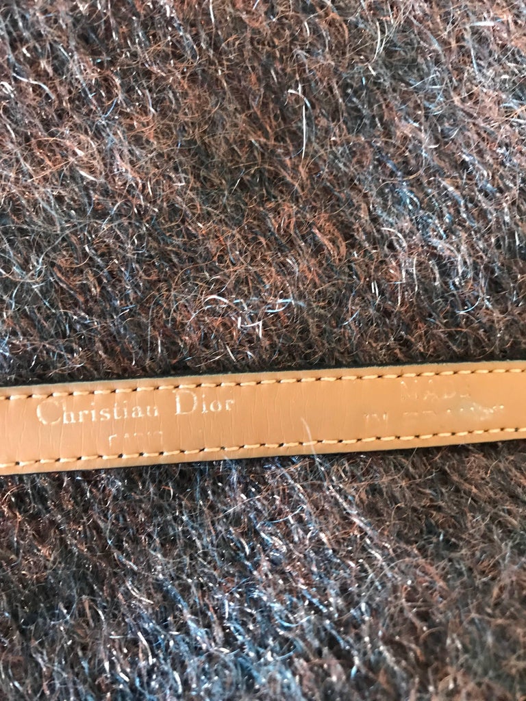John Galliano for Christian Dior Black + Gunmetal Late 1990s Skinny Vintage Belt For Sale 5