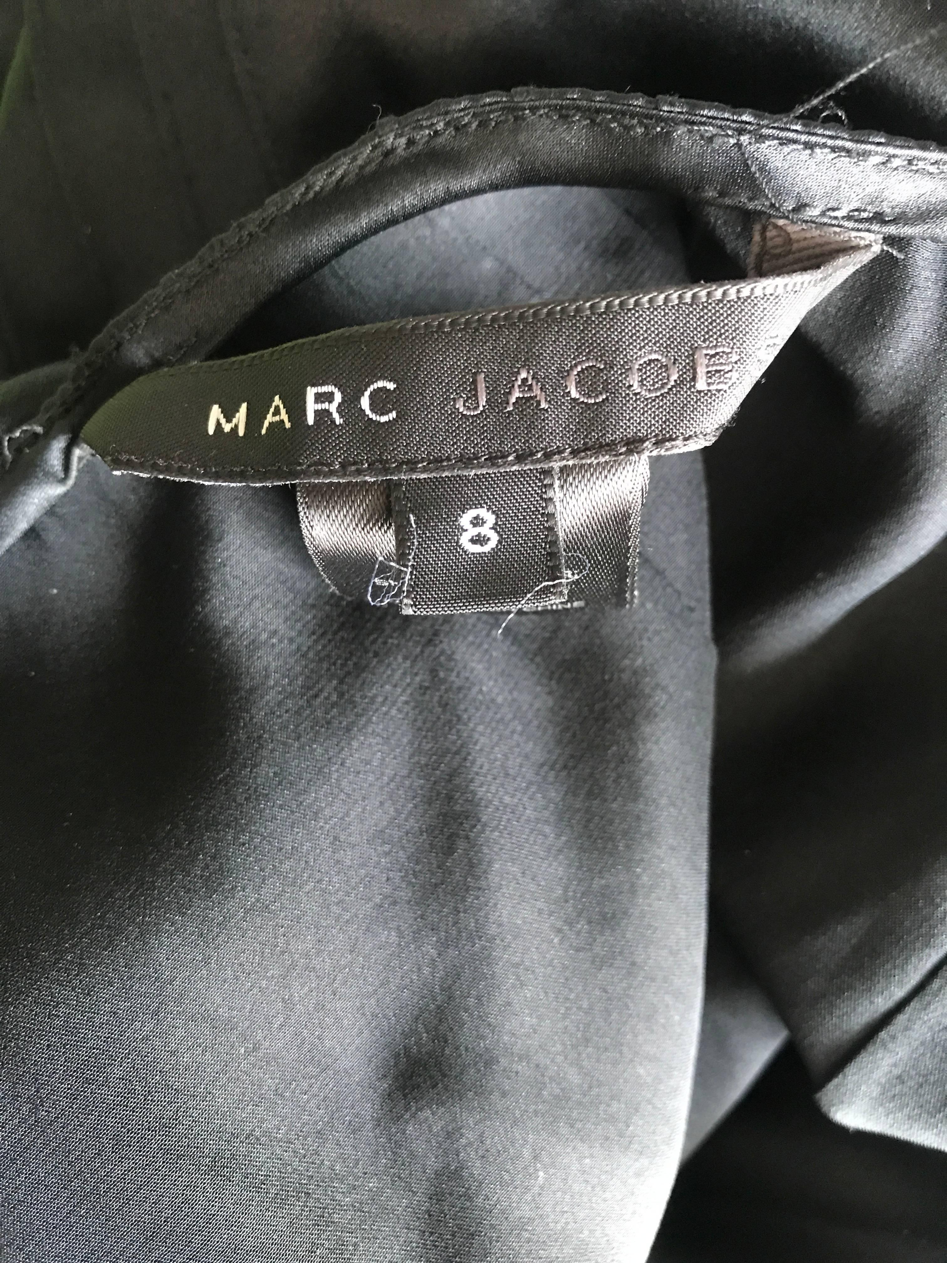 Marc Jacobs Schwarz und Weiß Größe 8 Spaghettiträger ärmelloses Seidenblusentop im Angebot 6