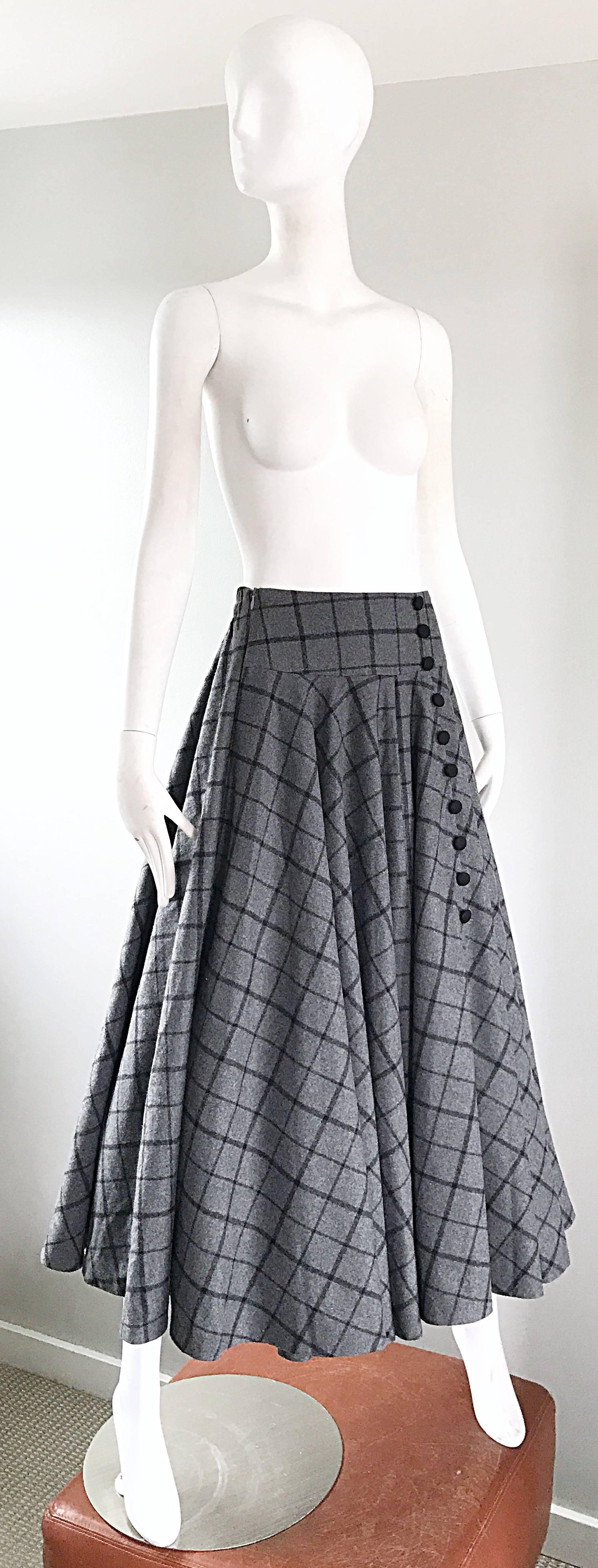 1950s wool skirt