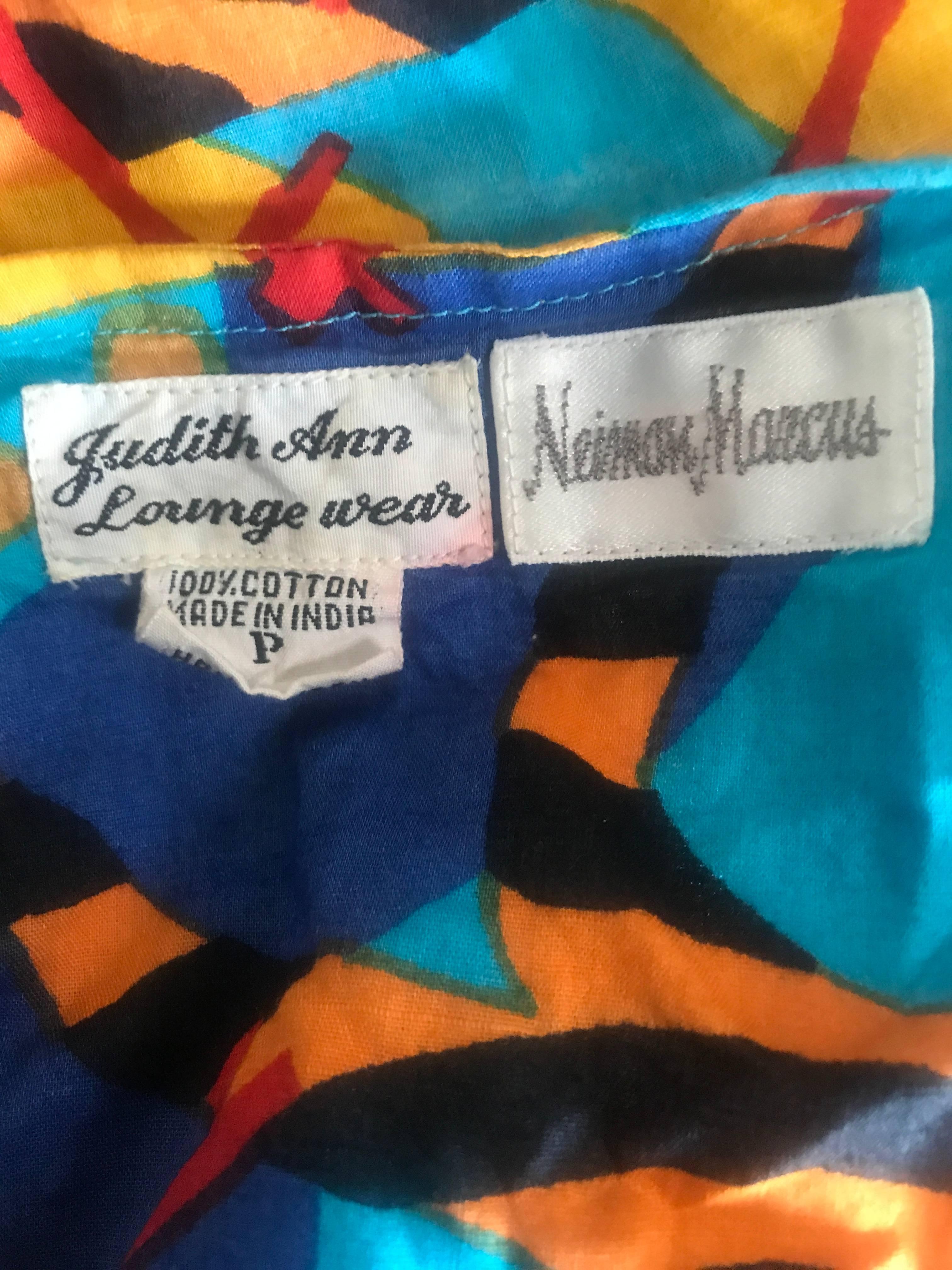 Incredible Vintage Judith Ann for Neiman Marcus Beaded Cotton Caftan Dress 3