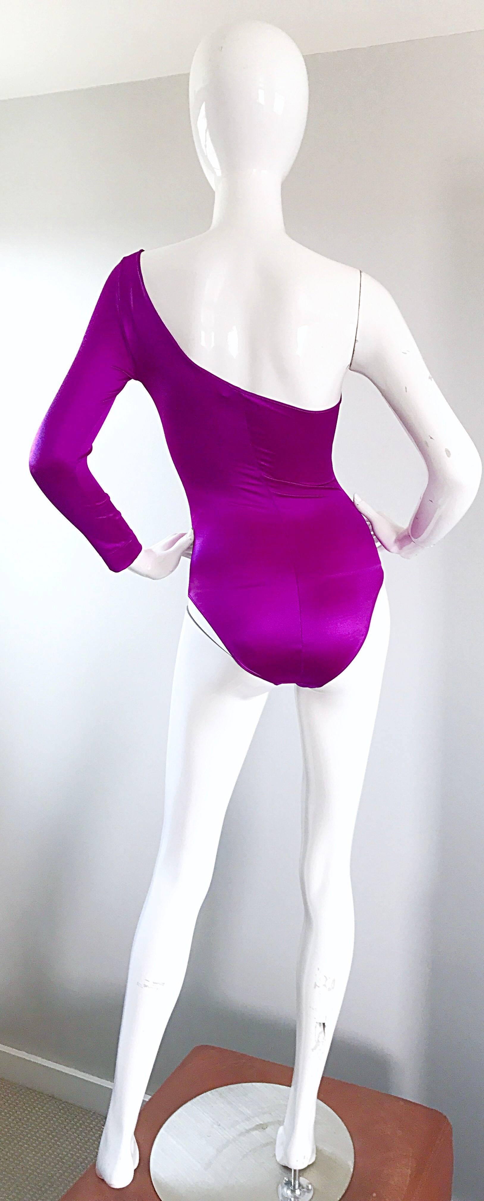 magenta body suit