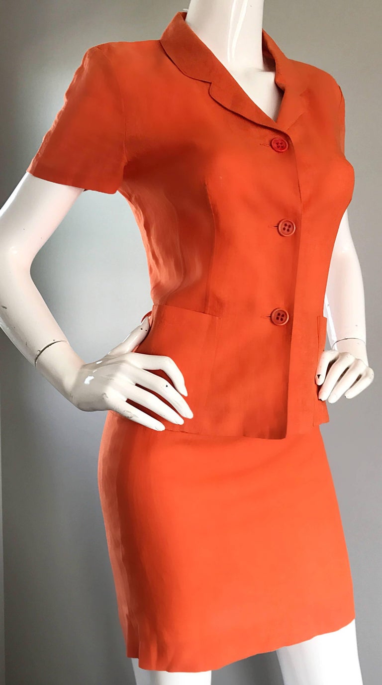 70s a Jus d'orange skirt suit| Vintage grey pleather skirt and jacket| Metallic retro futuristic silver two- piece