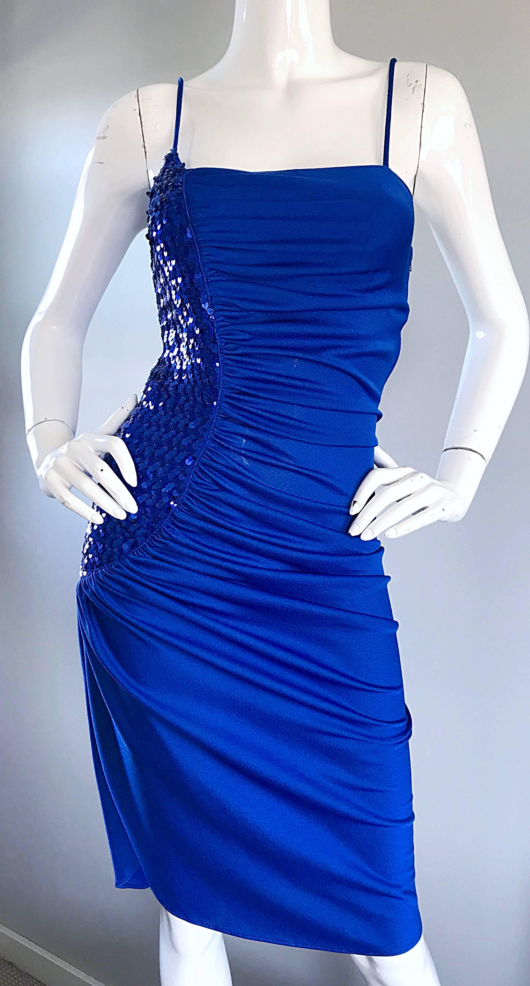 80s blue dress