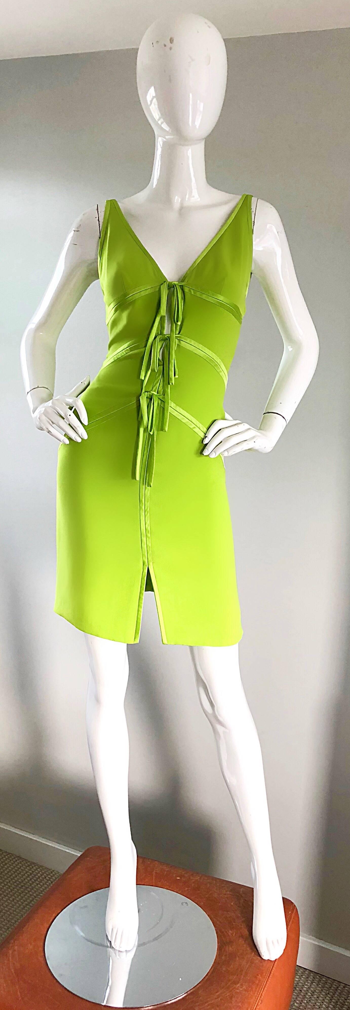 valentino lime green dress