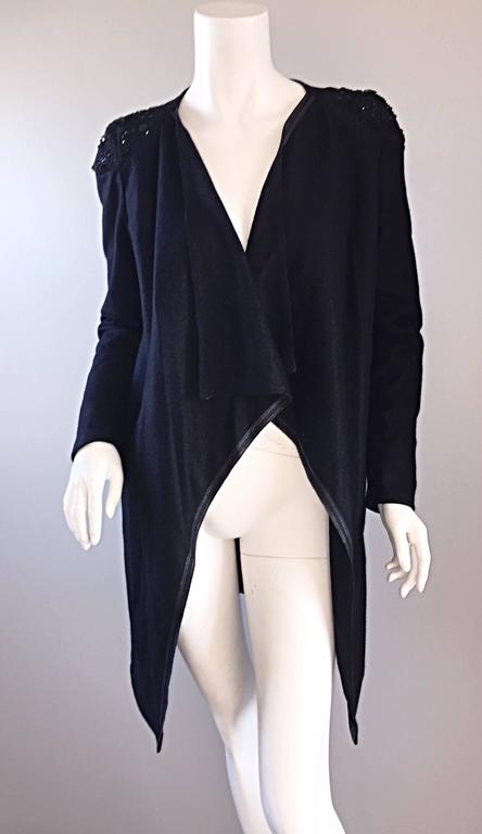 Givenchy by Ricardo Tisci Black Runway Cardigan Sweater w/ Jeweled ...