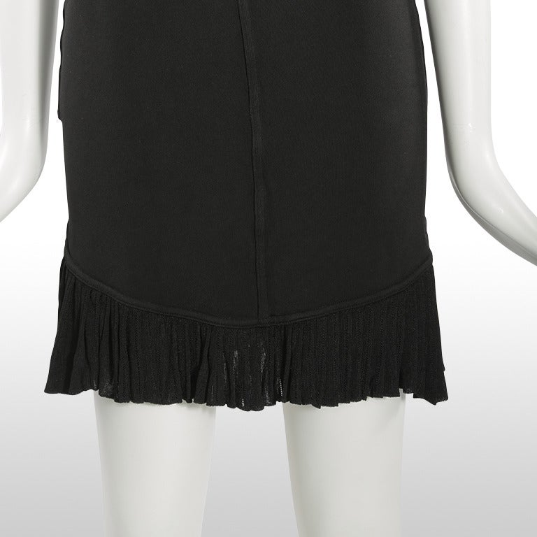 1980/90’s Alaia Black Jersey Body-con Dress For Sale 1