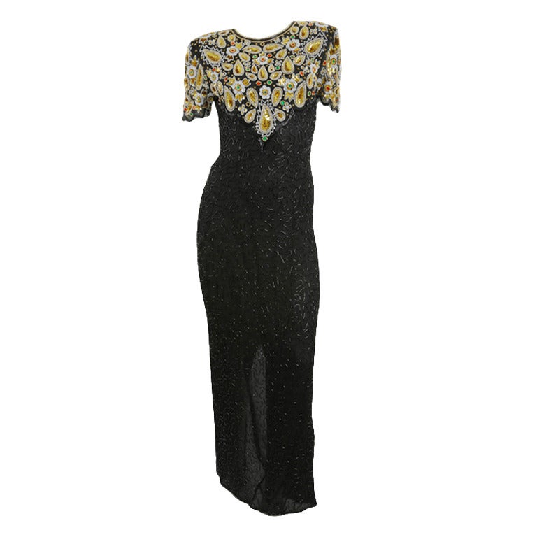 Laurence kazar beaded dress hotsell