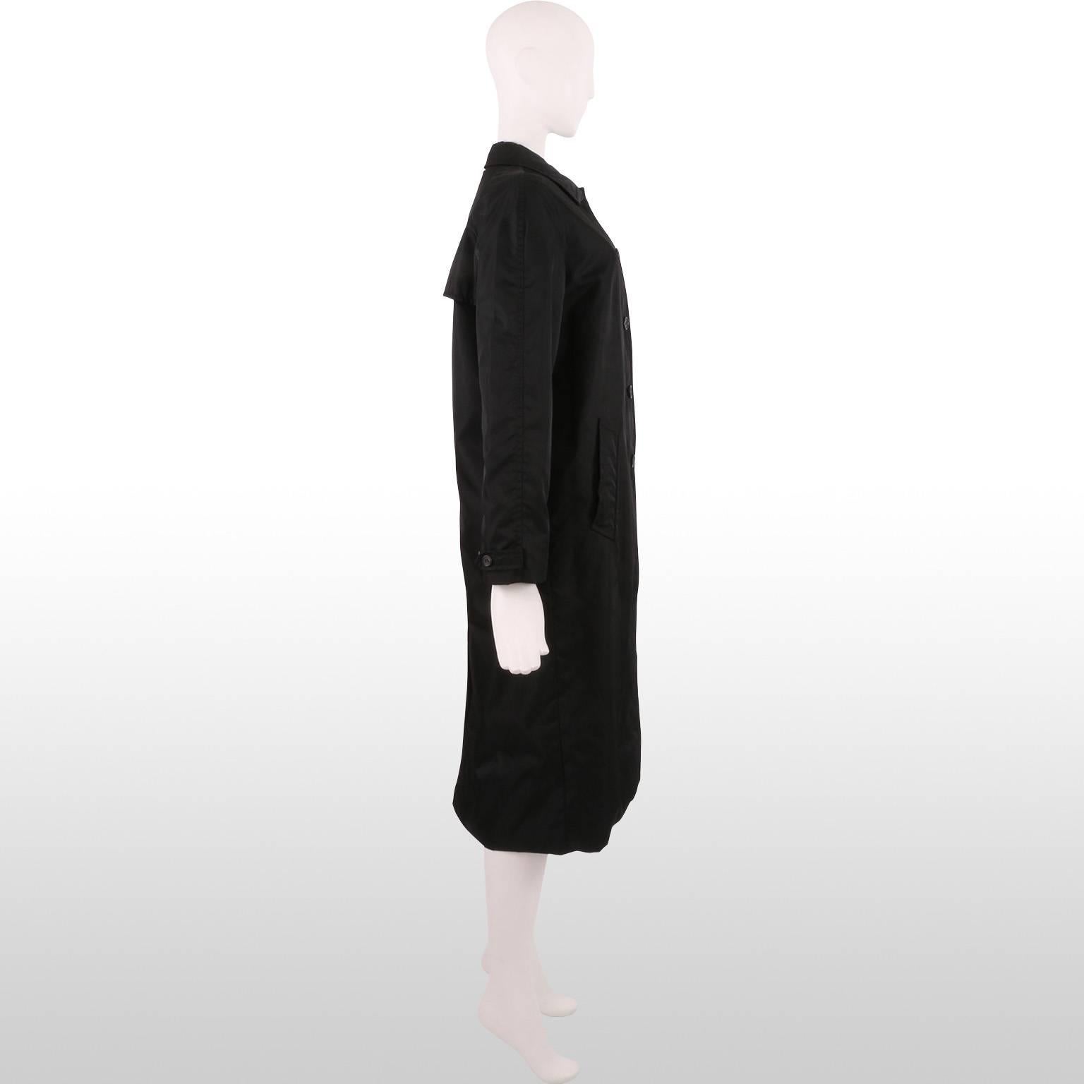 Prada Black Long Rain Coat  For Sale 1