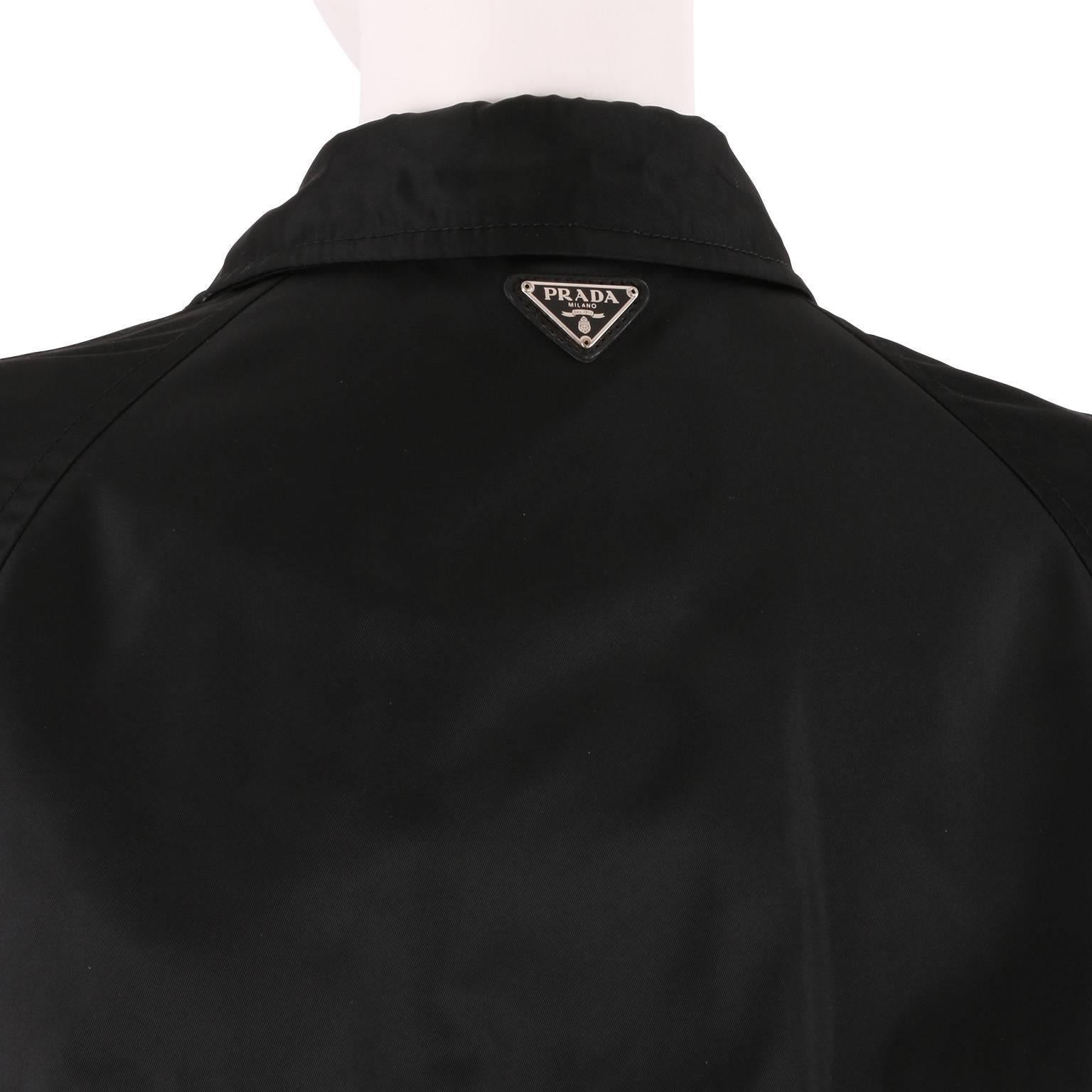 Prada Black Long Rain Coat  For Sale 3