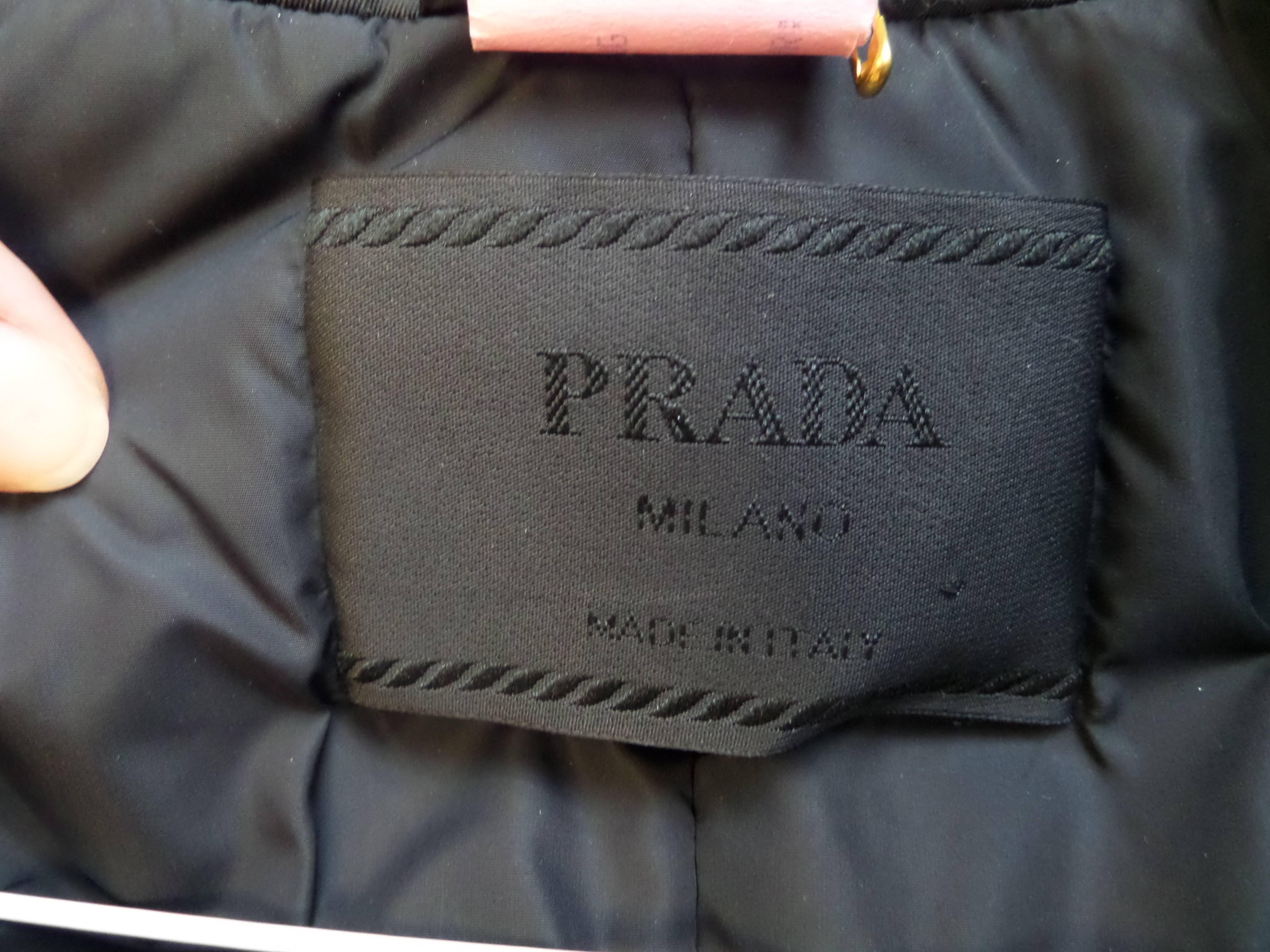 Prada Black Long Rain Coat  For Sale 6