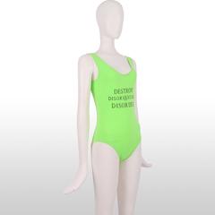 1980s John Richmond Acid Green 'Destroy Disorientate Disorder' Body Size UK 4/6