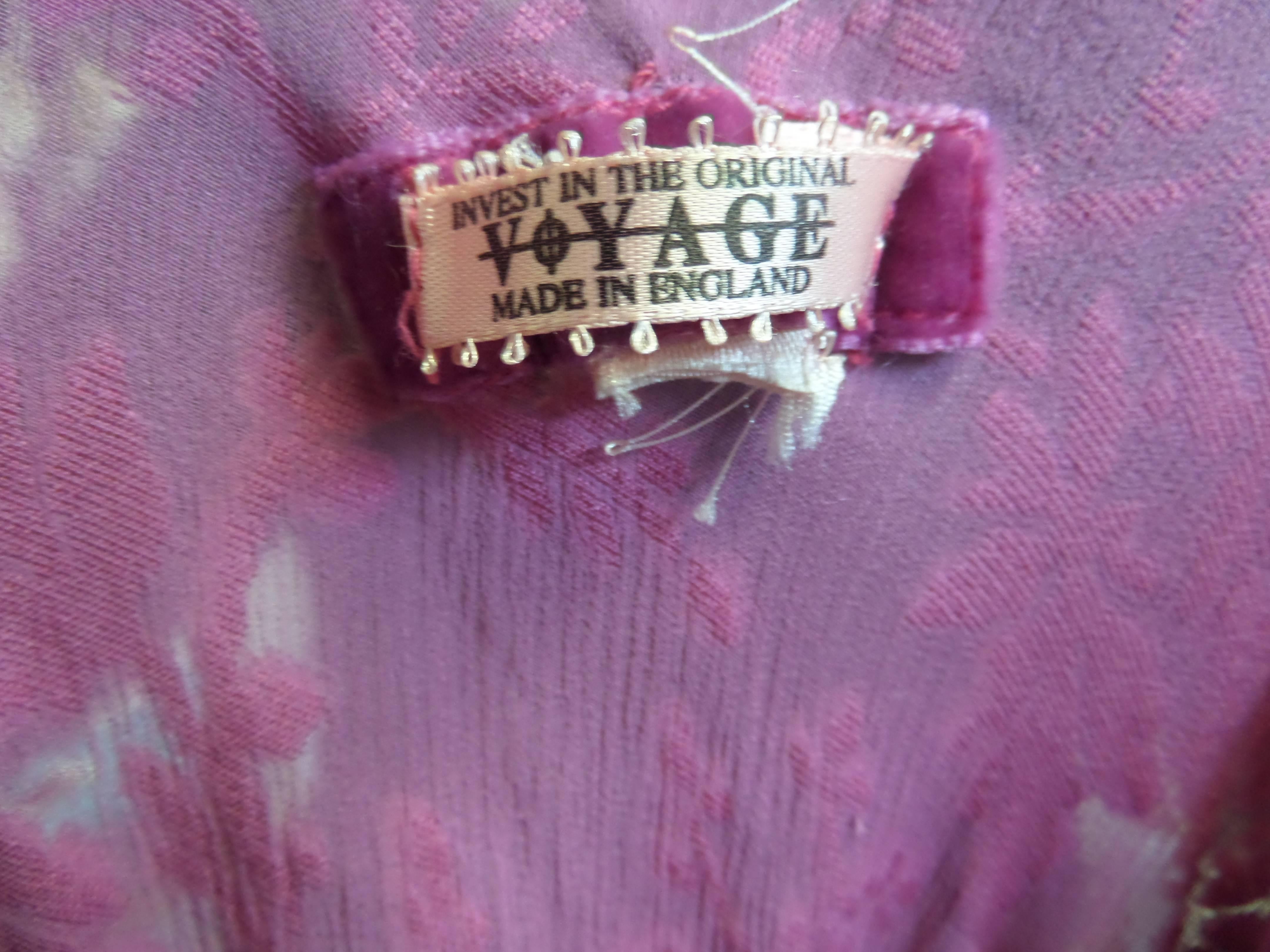 Original Voyage Deep Pink Velvet Patchwork and Dyed Rabbit Fur Strapless Dress 4