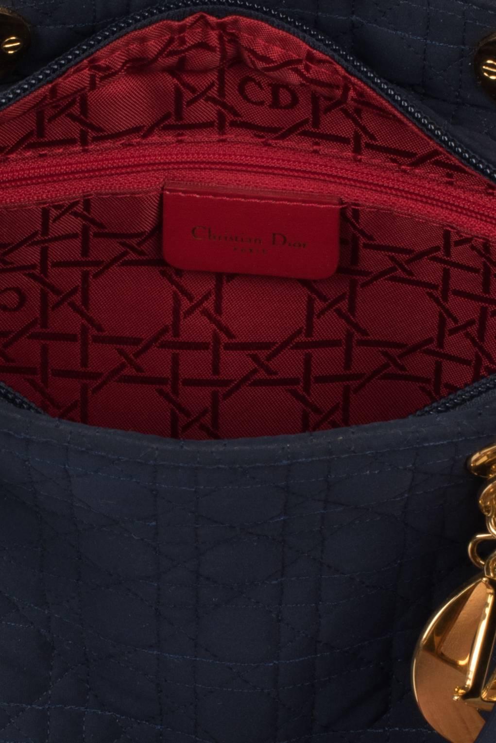 Christian Dior Navy Lady Dior Handbag 2