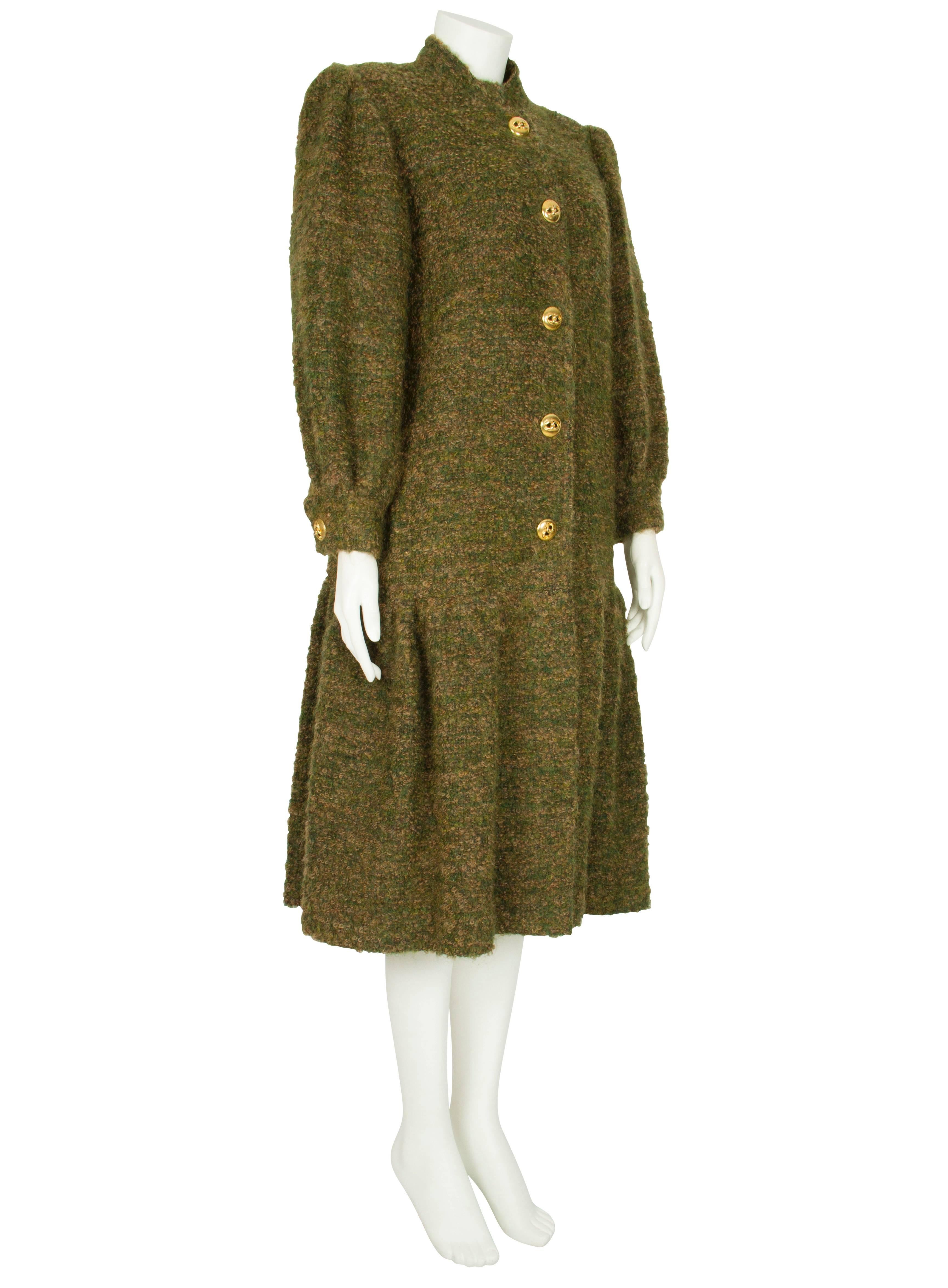 1960's Harald Boucle Wool Dropped Waist Coat In Excellent Condition For Sale In London, GB