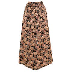 Retro 1960's Hardy Amies Pink and Gold Brocade Skirt